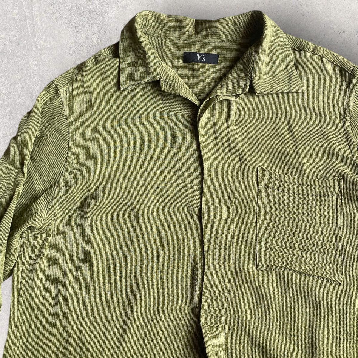 Yohji Yamamoto Y’s Rayon Blend Green Oversized Shirt Size ONE SIZE - 4 Thumbnail