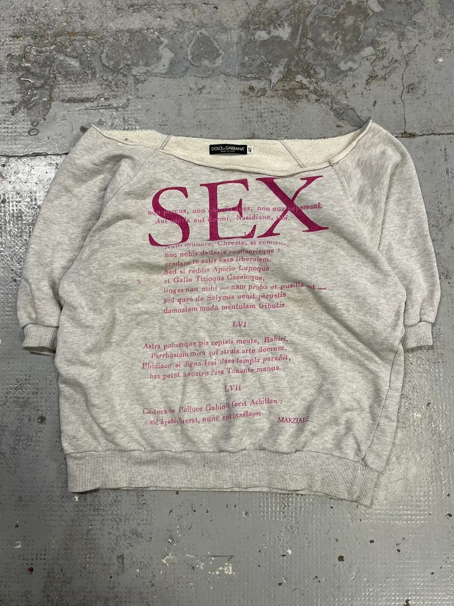 Dolce & Gabbana SS2003 Dolce & Gabbana Sex Grey Sweater Size M / US 6-8 / IT 42-44 - 2 Thumbnail