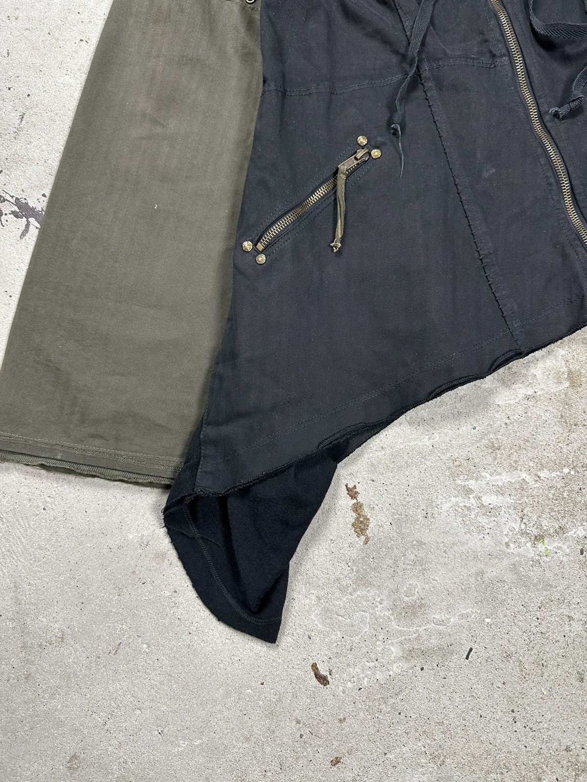 Japanese Brand × Vintage Vintage 90s Archive Asymmetrical Light Hooded Jacket Rare Size US S / EU 44-46 / 1 - 4 Thumbnail