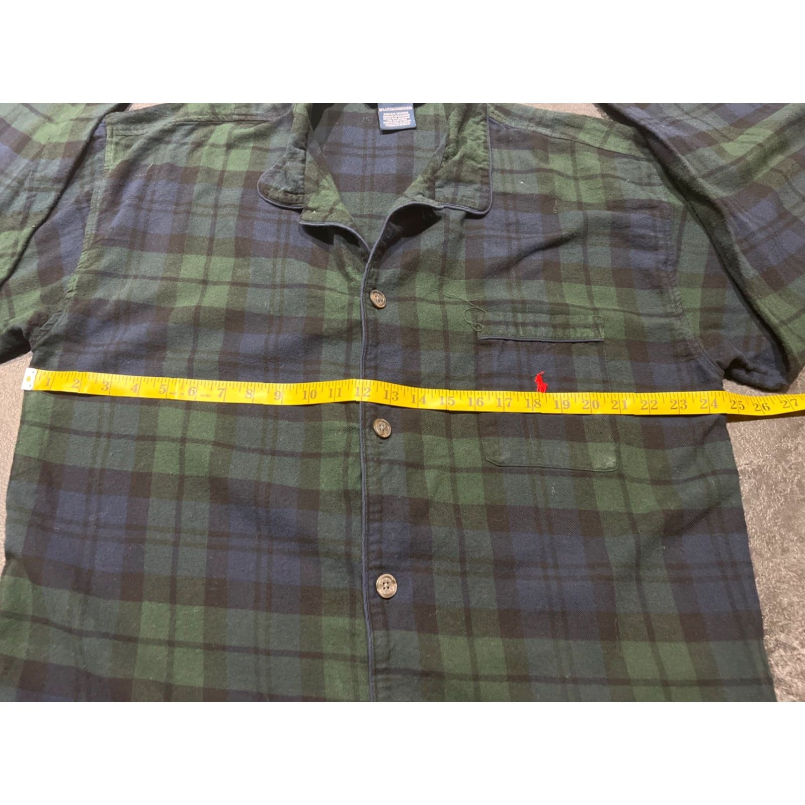 Polo Ralph Lauren Polo Ralph Lauren Pajama Top Shirt Mens XL Blackwatch Plaid Button Up Pocket Pony Size US XL / EU 56 / 4 - 7 Thumbnail