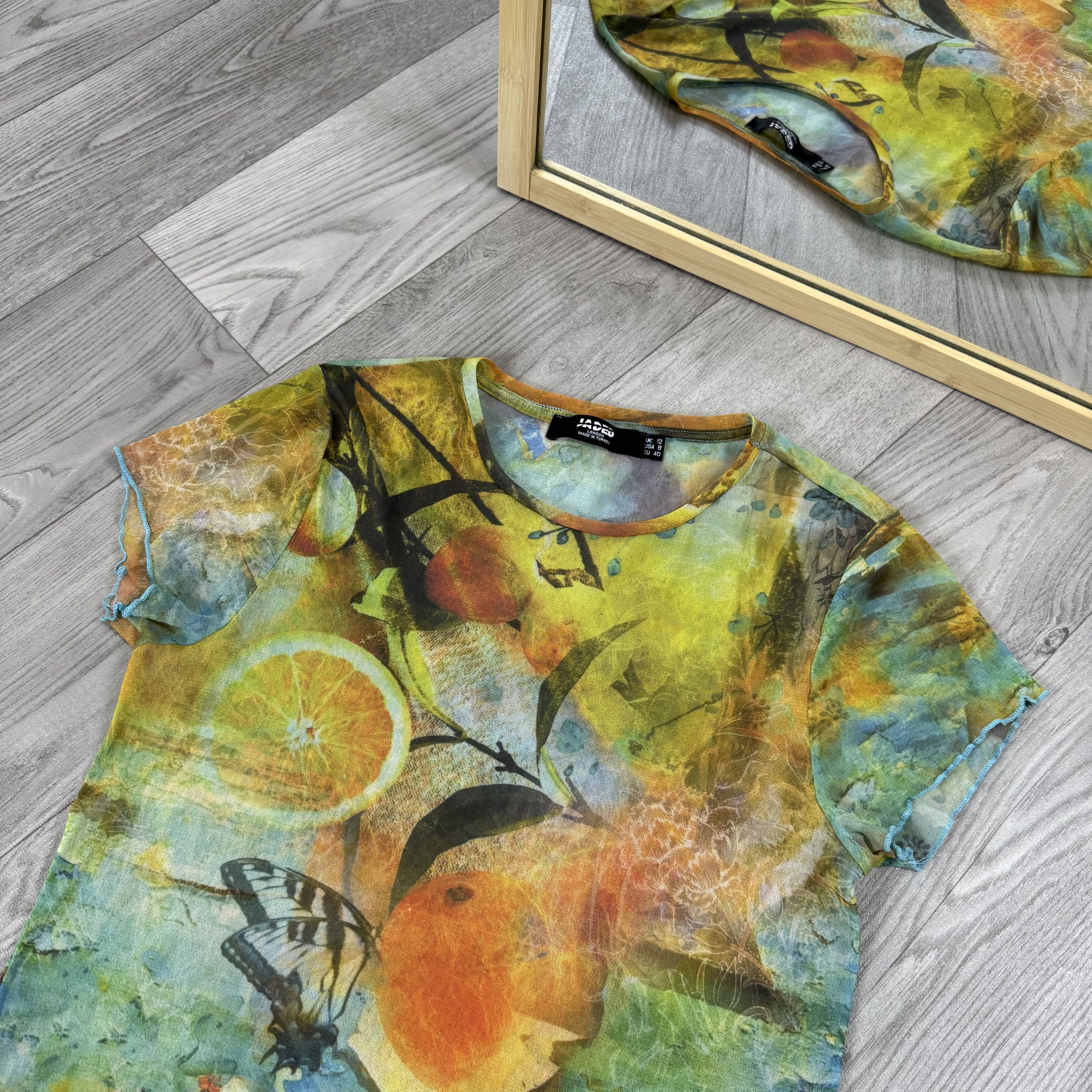 Jaded London Jaded London Mesh Avant Garde Crop Top Tee Shirt Size M / US 6-8 / IT 42-44 - 4 Thumbnail