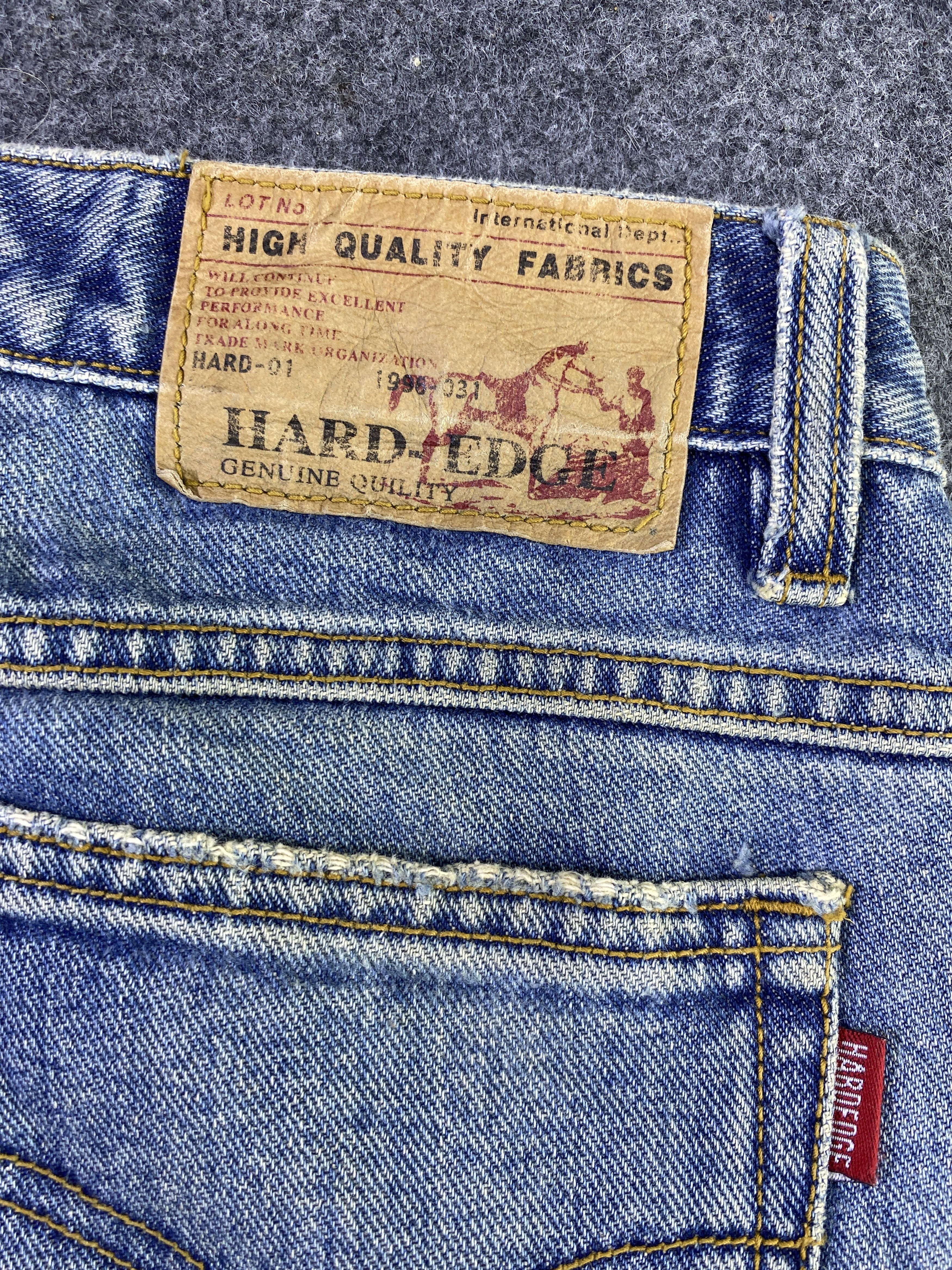 Japanese Brand Hard Edge Distressed Blue Wash Jeans - J965 Size US 30 / EU 46 - 13 Thumbnail
