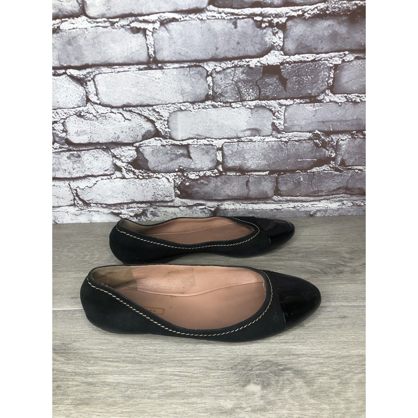 Hugo Boss Boss Hugo Boss Black Suede Leather Ballerina Flats Shoes Wom Size US 8.5 / IT 38.5 - 14 Thumbnail