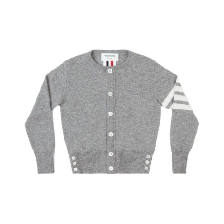 Thom Browne Thom Browne Gray Wool Cardigan for Kids Size US S / EU 44-46 / 1 - 1 Thumbnail