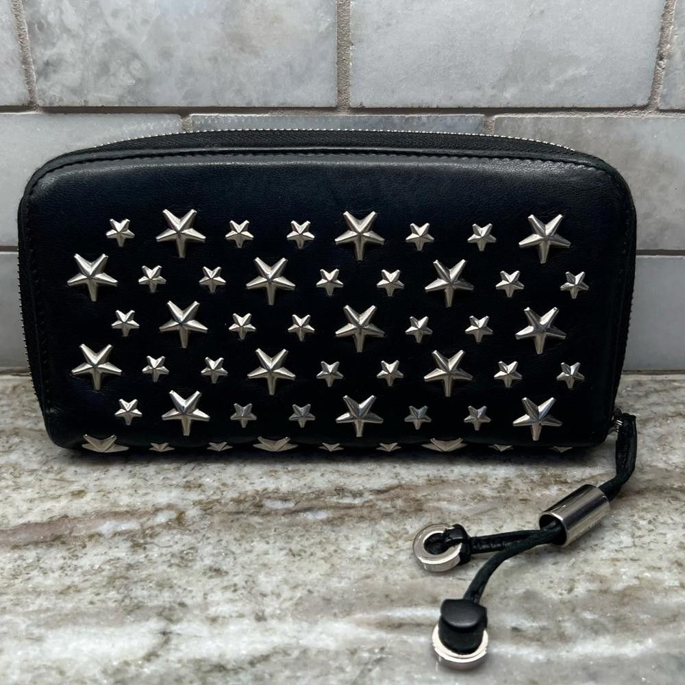 Jimmy Choo JIMMY CHOO Black Star Studded Filipa Wallet Size ONE SIZE - 3 Thumbnail