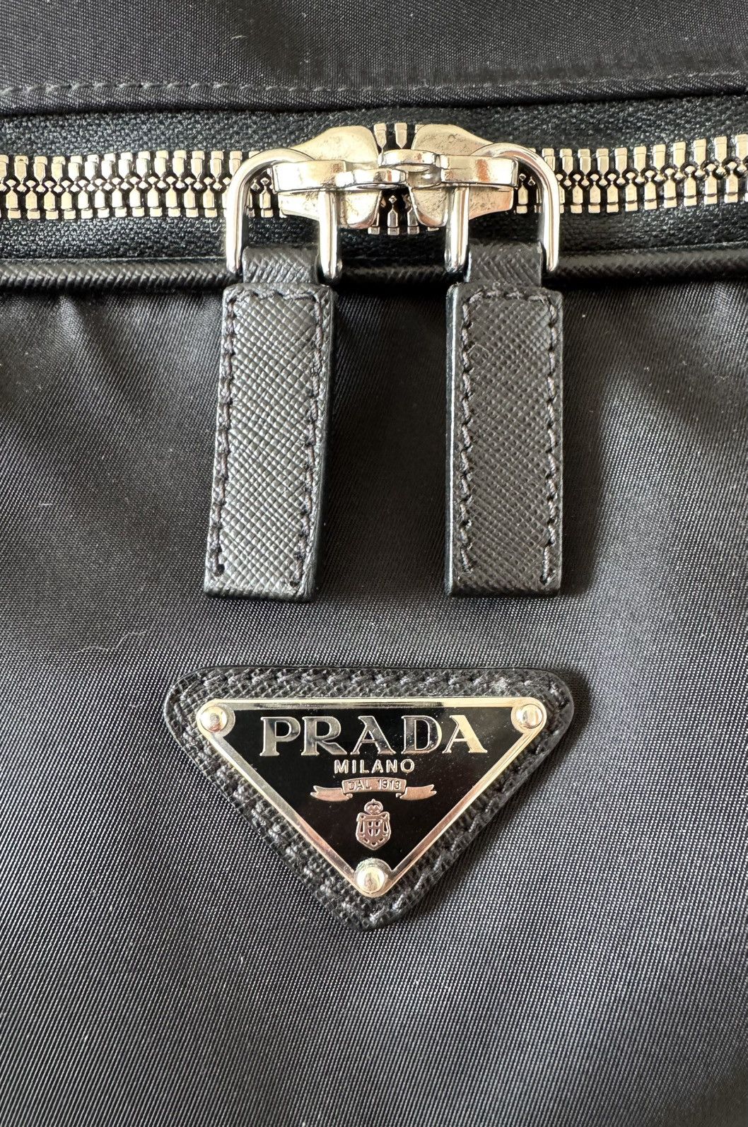 Prada Prada Triangle Logo Nylon Luggage Bag - Black Size ONE SIZE - 2 Thumbnail