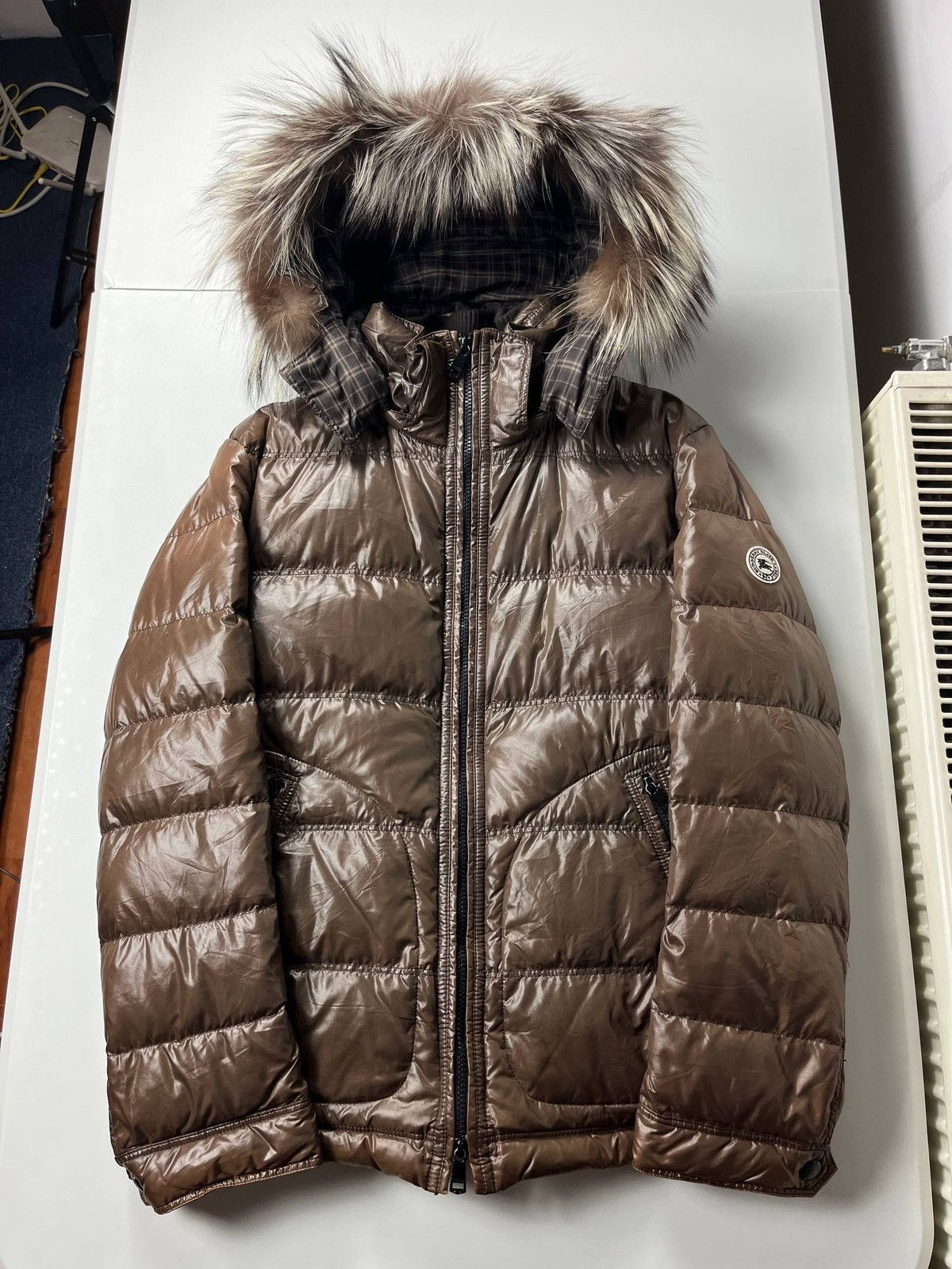 Burberry 00’ Japanese Burberry fur puffer jacket Size US L / EU 52-54 / 3 - 2 Thumbnail