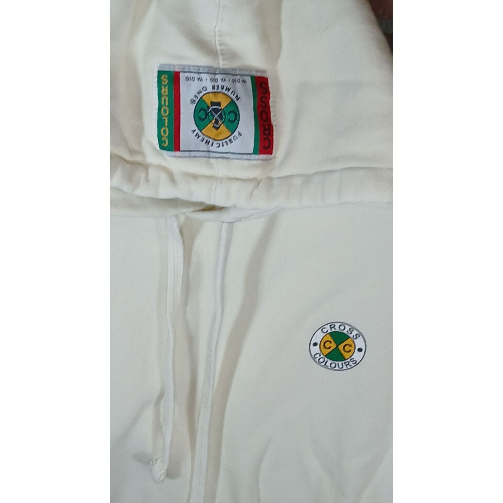 Cross Colours Cross Colours Public Enemy Hoodie Mens Medium Cream Fight th Size US M / EU 48-50 / 2 - 11 Thumbnail