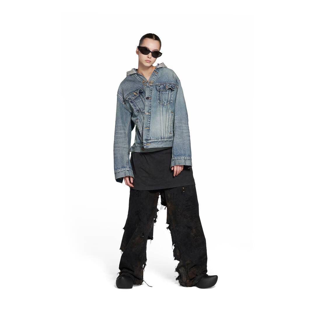 Balenciaga oc11z0125 DIY Jacket in Light Blue Size XL / US 12-14 / IT 48-50 - 2 Thumbnail