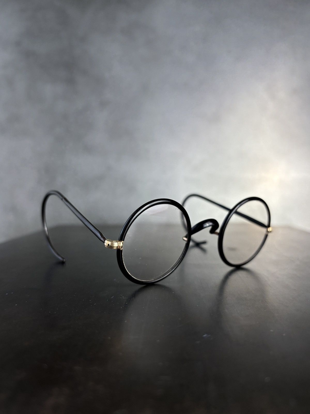 Bausch & Lomb Antique Eyeglasses 1900s B&L Round Windsor Frames Spectacles Size ONE SIZE - 3 Thumbnail