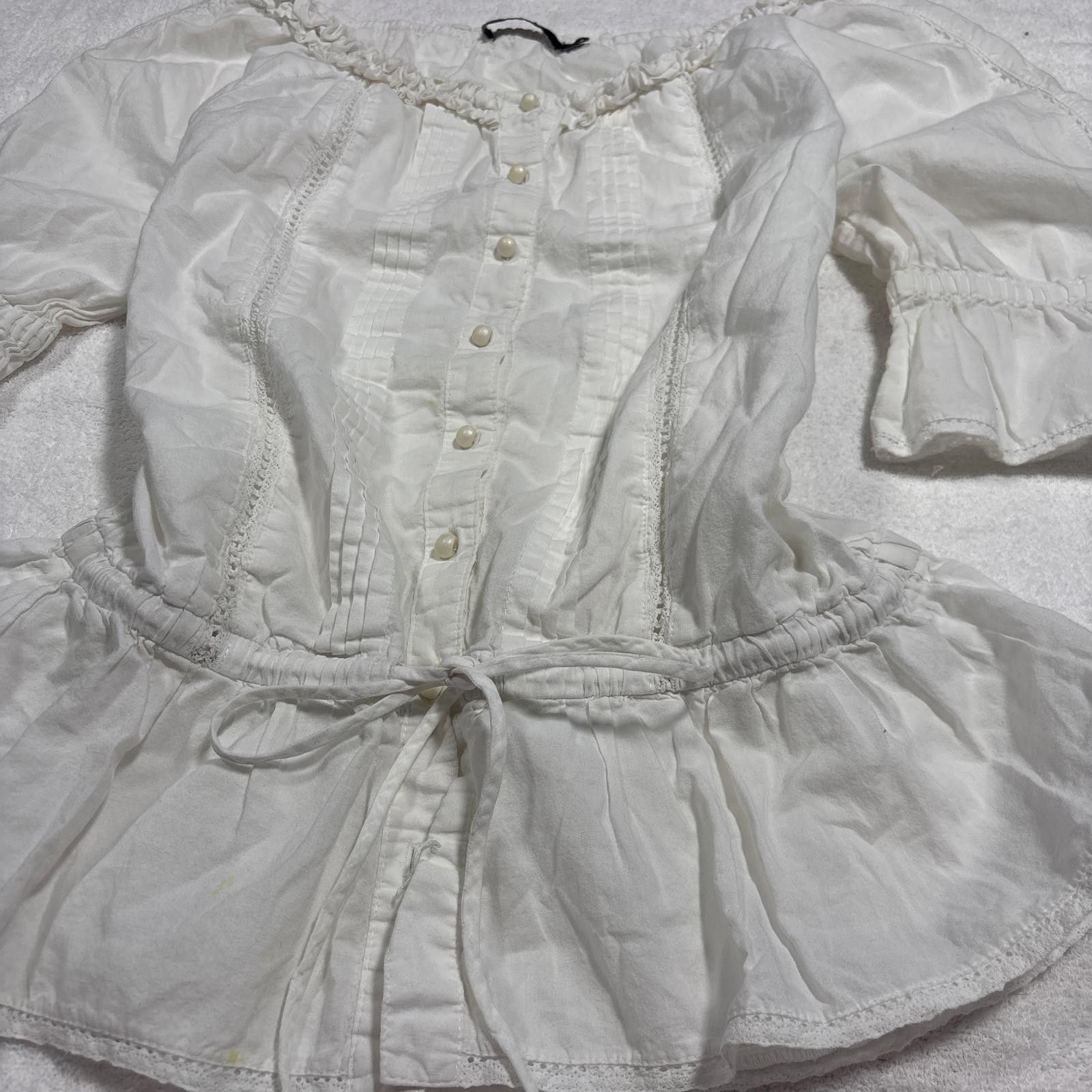 Other vintage cotton white milk maid blouse top Size XL / US 12-14 / IT 48-50 - 6 Thumbnail
