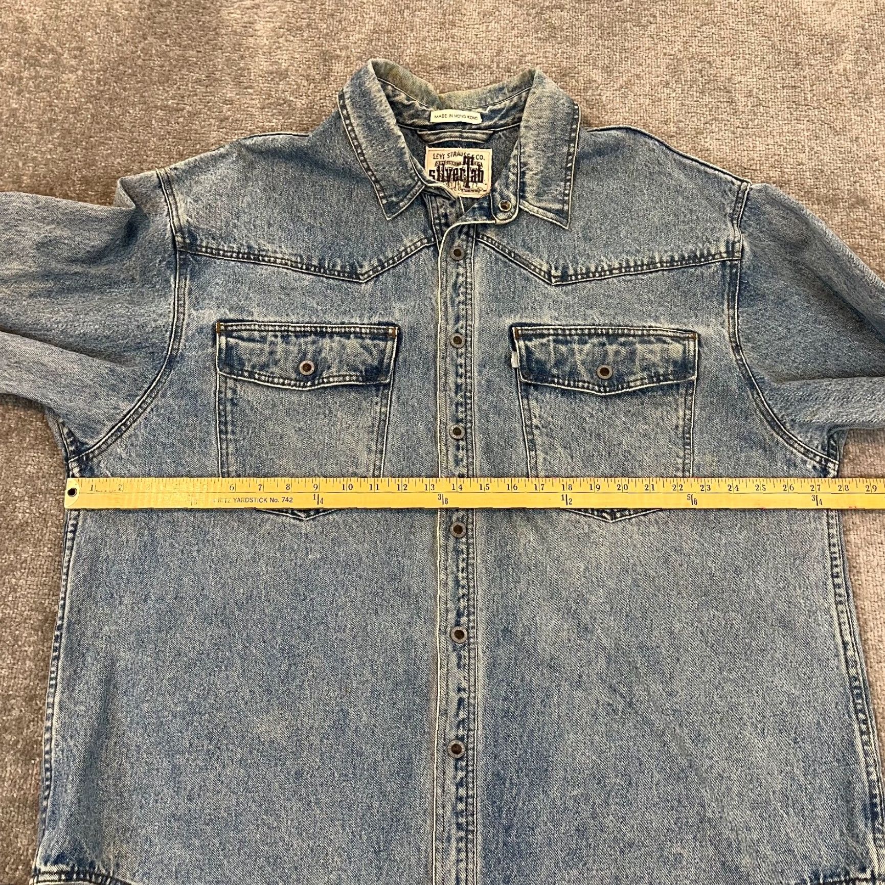 Levi's VINTAGE Levi's Silver Tab Jacket Mens XL Blue Light Wash Denim Trucker Size US XL / EU 56 / 4 - 6 Thumbnail