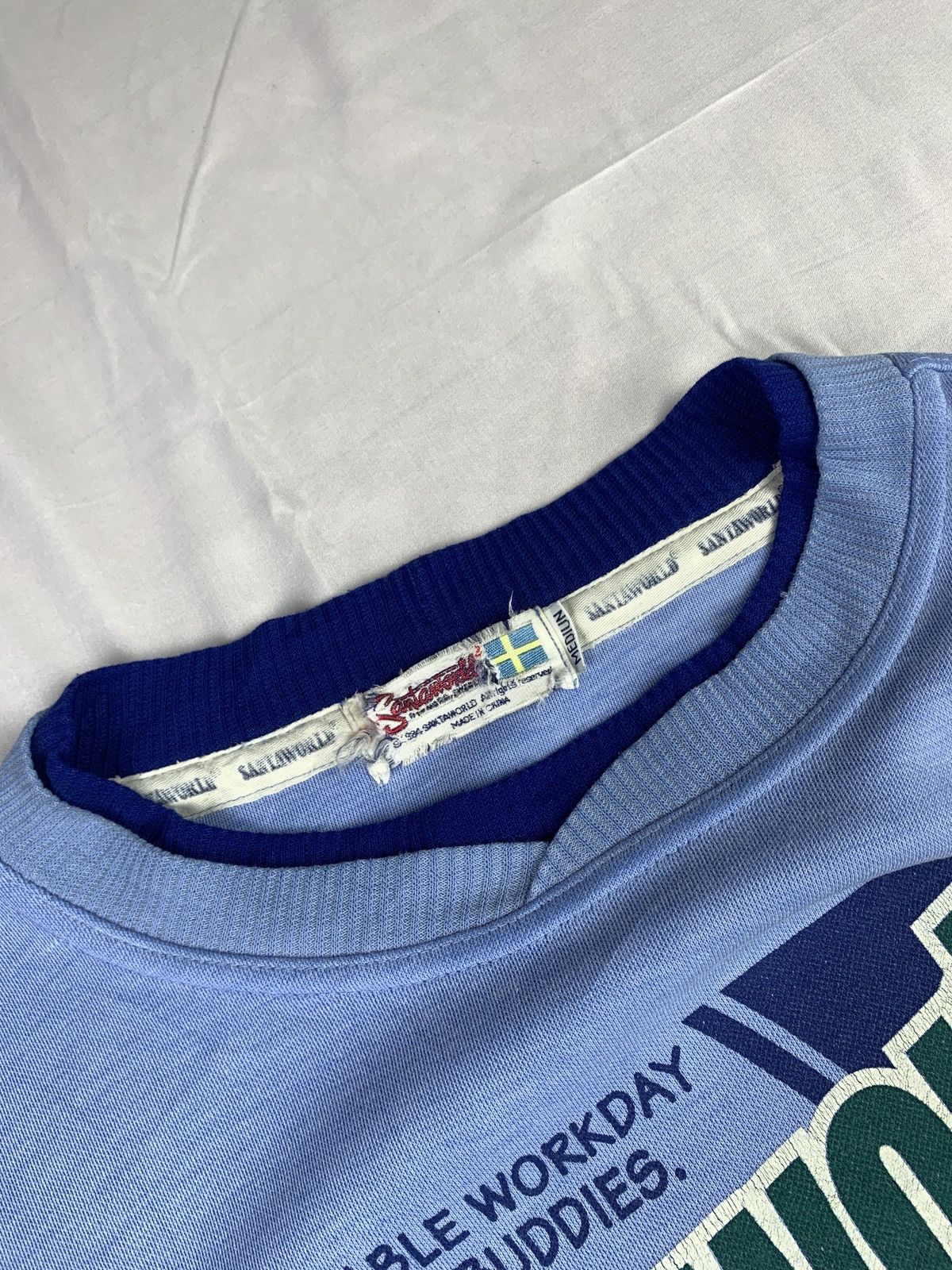 Cartoon Network 1990s Santa World Swedia Baby Blue Big Graphic Crewneck Size US M / EU 48-50 / 2 - 8 Thumbnail