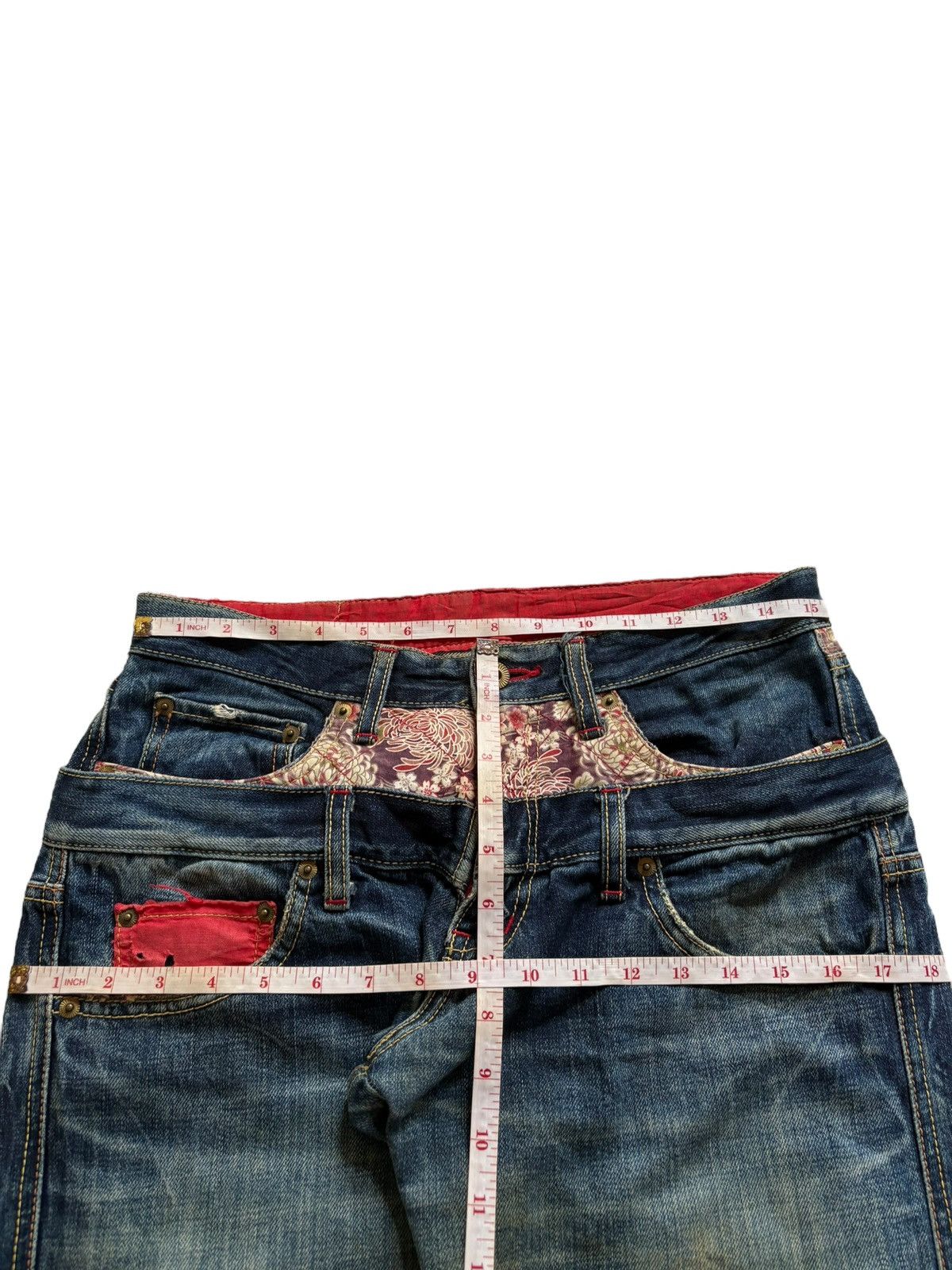 Eternal Vintage Eternal Double Waist Karakuri Style Baggy Jean Size US 31 - 12 Thumbnail