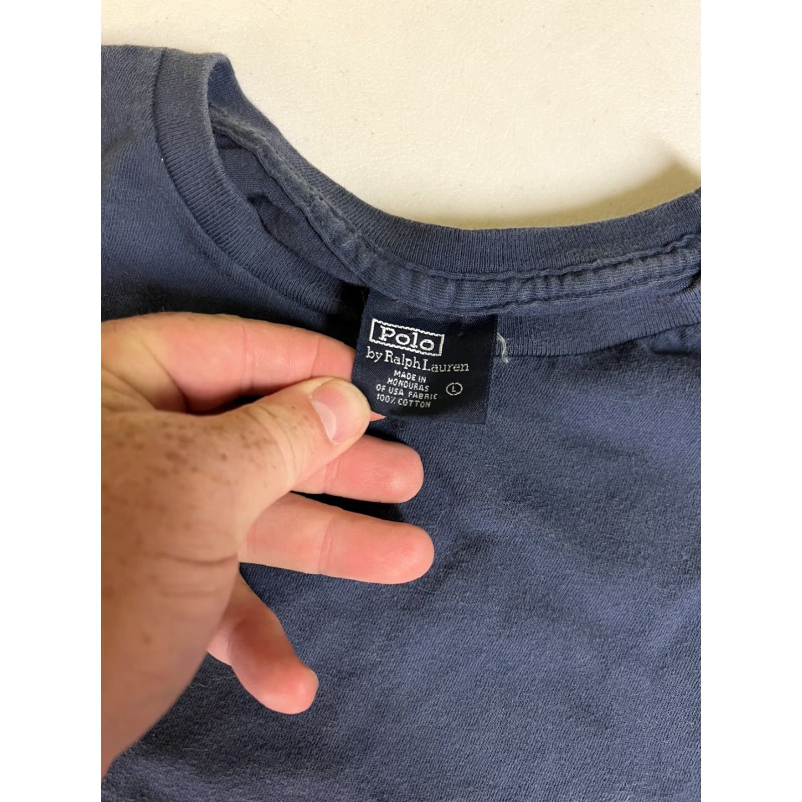 Polo Ralph Lauren VINTAGE Polo Ralph Lauren T-Shirt Crew Neck L Blue 67 New York Mens Regular Size L Logo Size US L / EU 52-54 / 3 - 3 Thumbnail