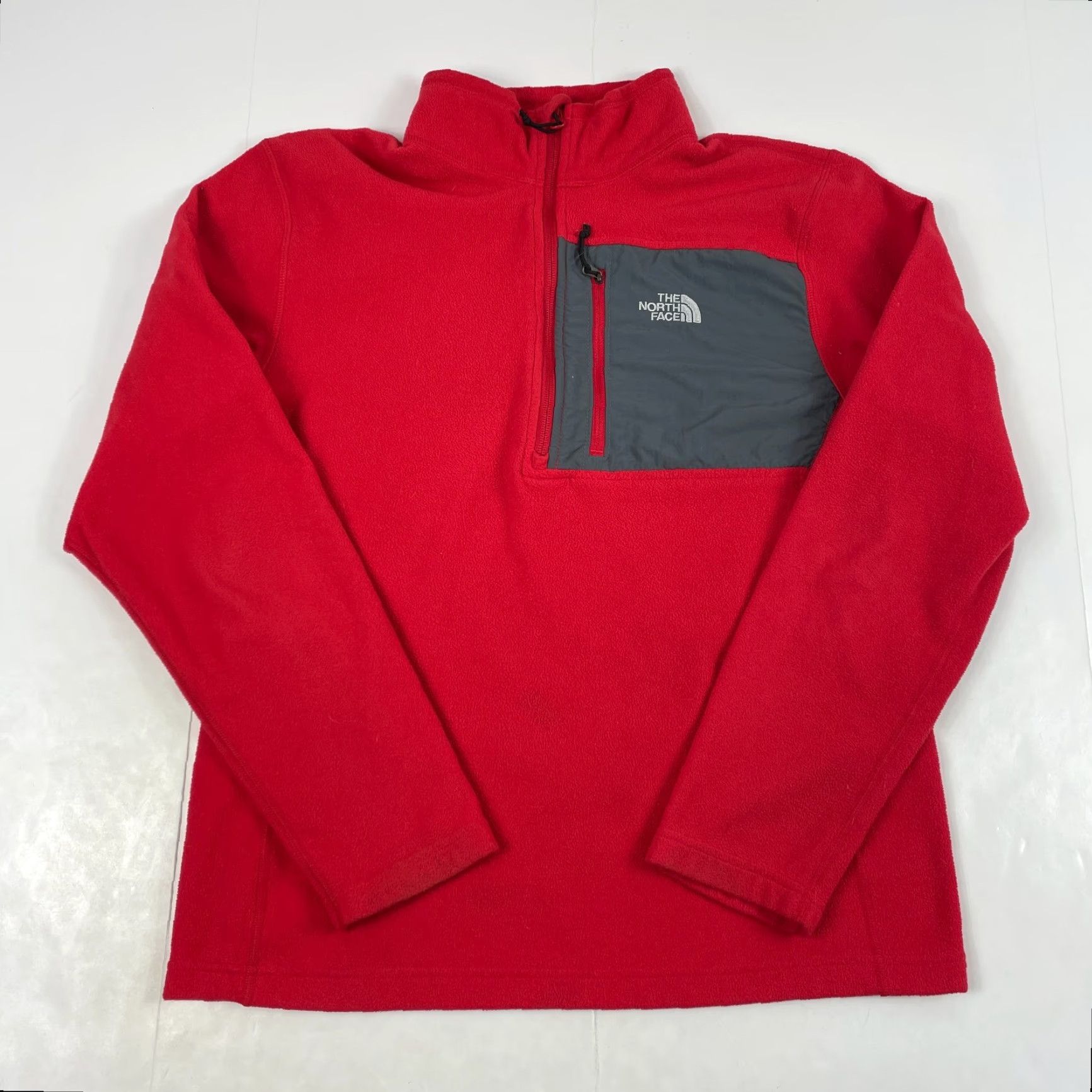 The North Face The North Face Jacket Men Medium Red Fleece 1/4 Zip Pullover Hiking Ski Climbing Size US M / EU 48-50 / 2 - 2 Thumbnail