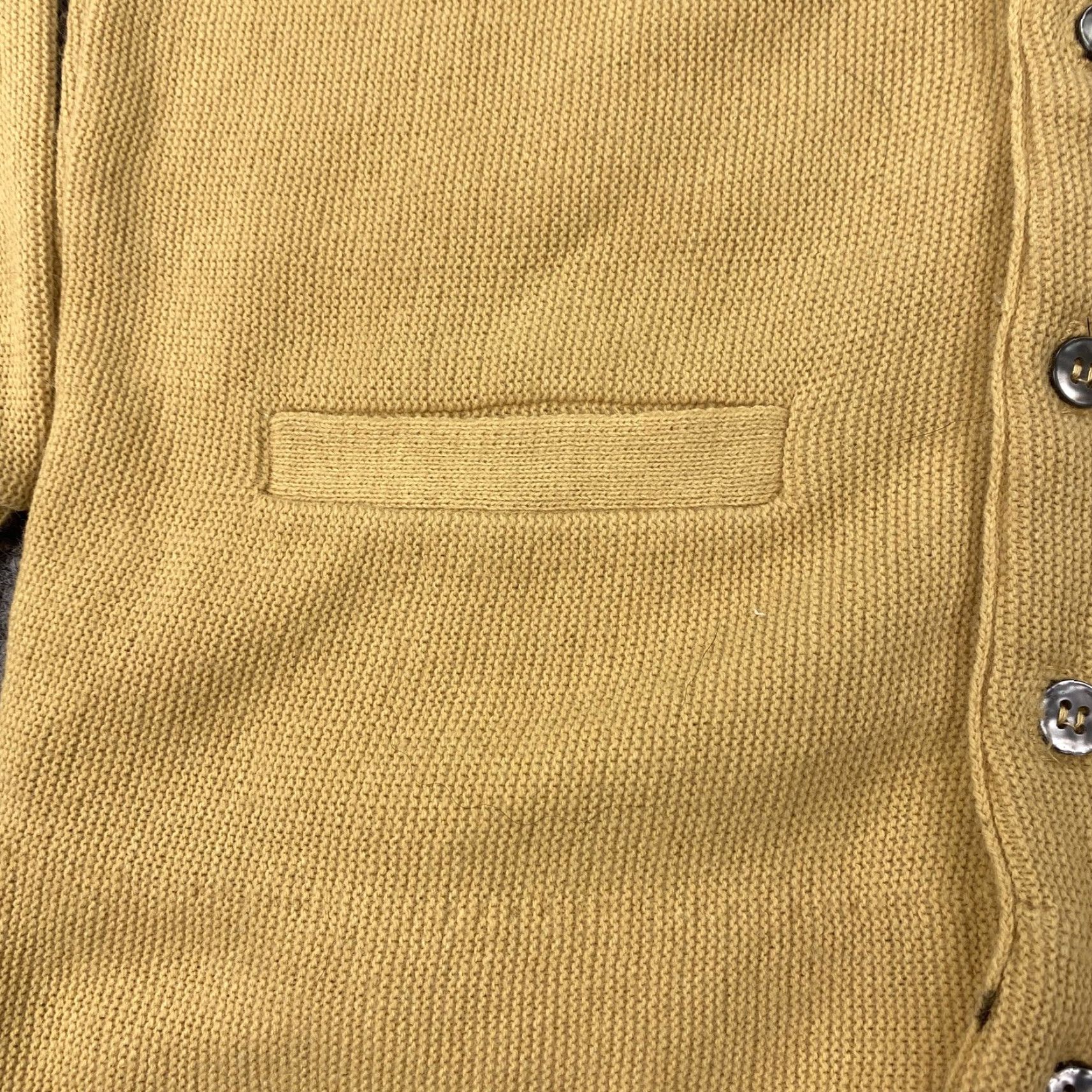 Vintage VINTAGE Pelham Cardigan Shirt Mens Medium Yellow 60s Grunge Knit V-Neck Button Front Size US M / EU 48-50 / 2 - 4 Thumbnail
