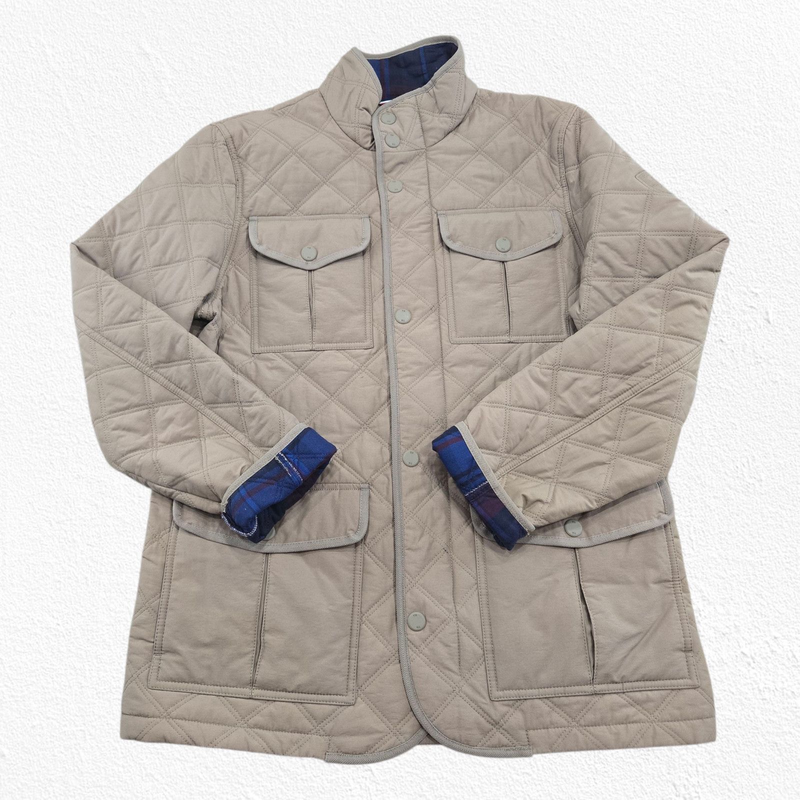 Tommy Hilfiger Tommy Hilfiger Quilted Barn Jacket Tan Plaid Lined Sze Large Size US L / EU 52-54 / 3 - 2 Thumbnail