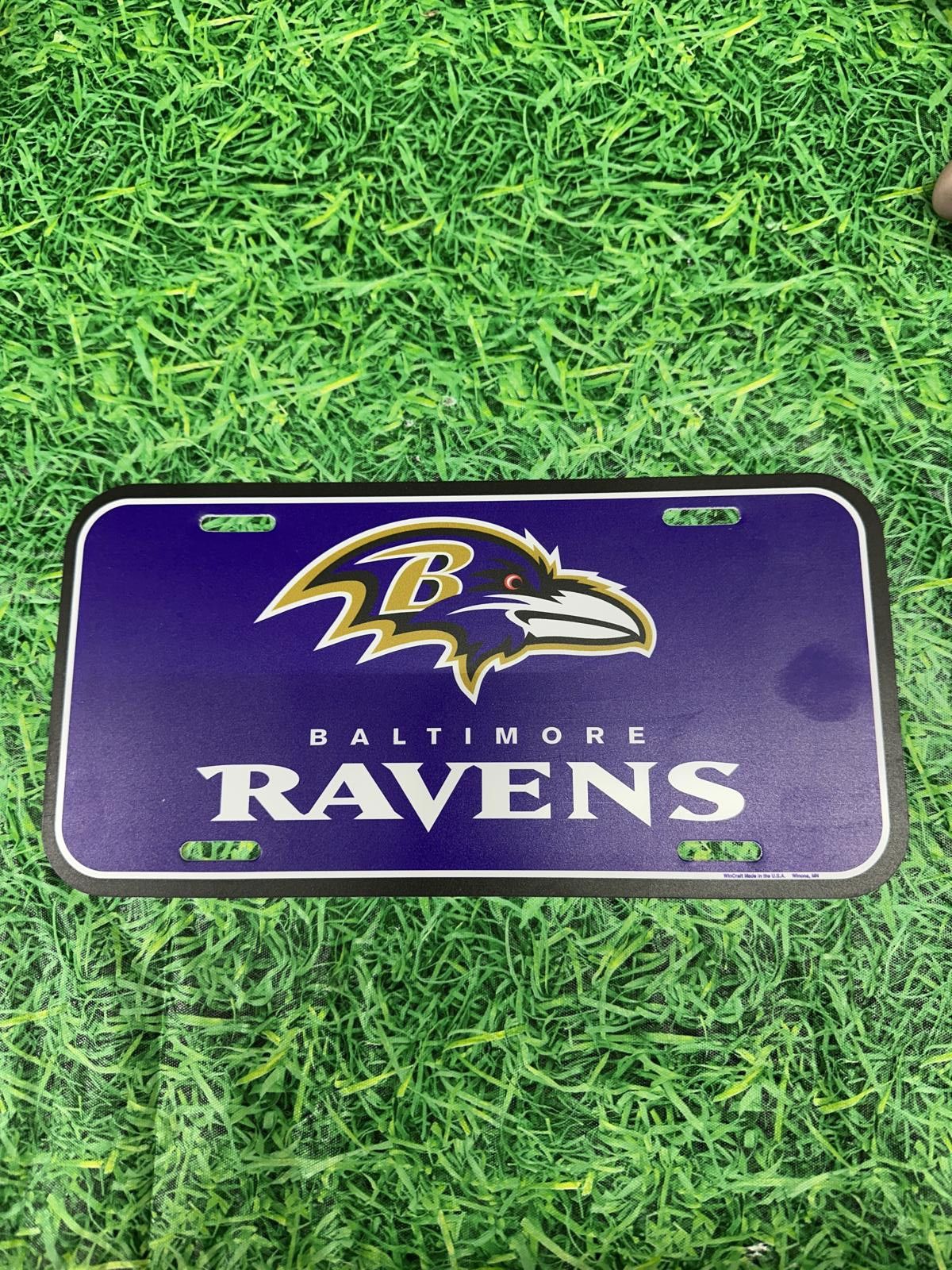 NFL Baltimore Ravens License Plate Plastic NFL NEW Size ONE SIZE - 1 Thumbnail