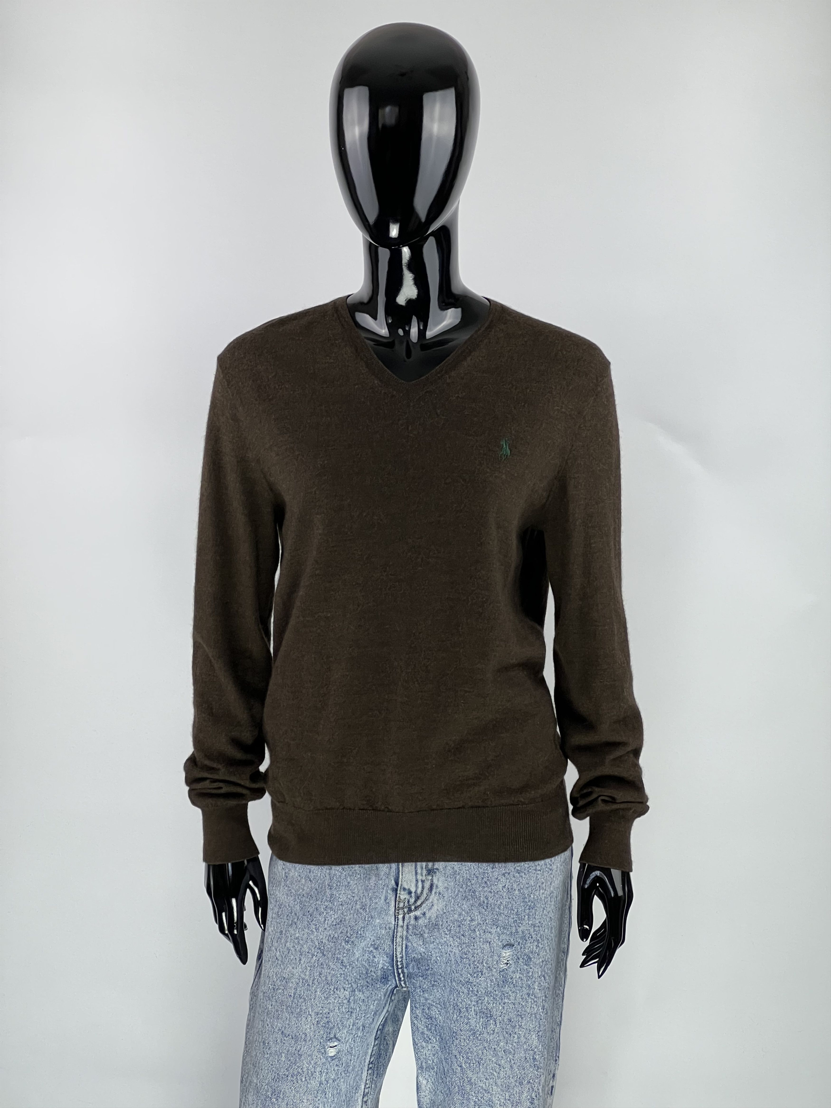 Polo Ralph Lauren × Ralph Lauren Polo Ralph Lauren Merino Wool V-Neck Sweater Size M / US 6-8 / IT 42-44 - 1 Thumbnail