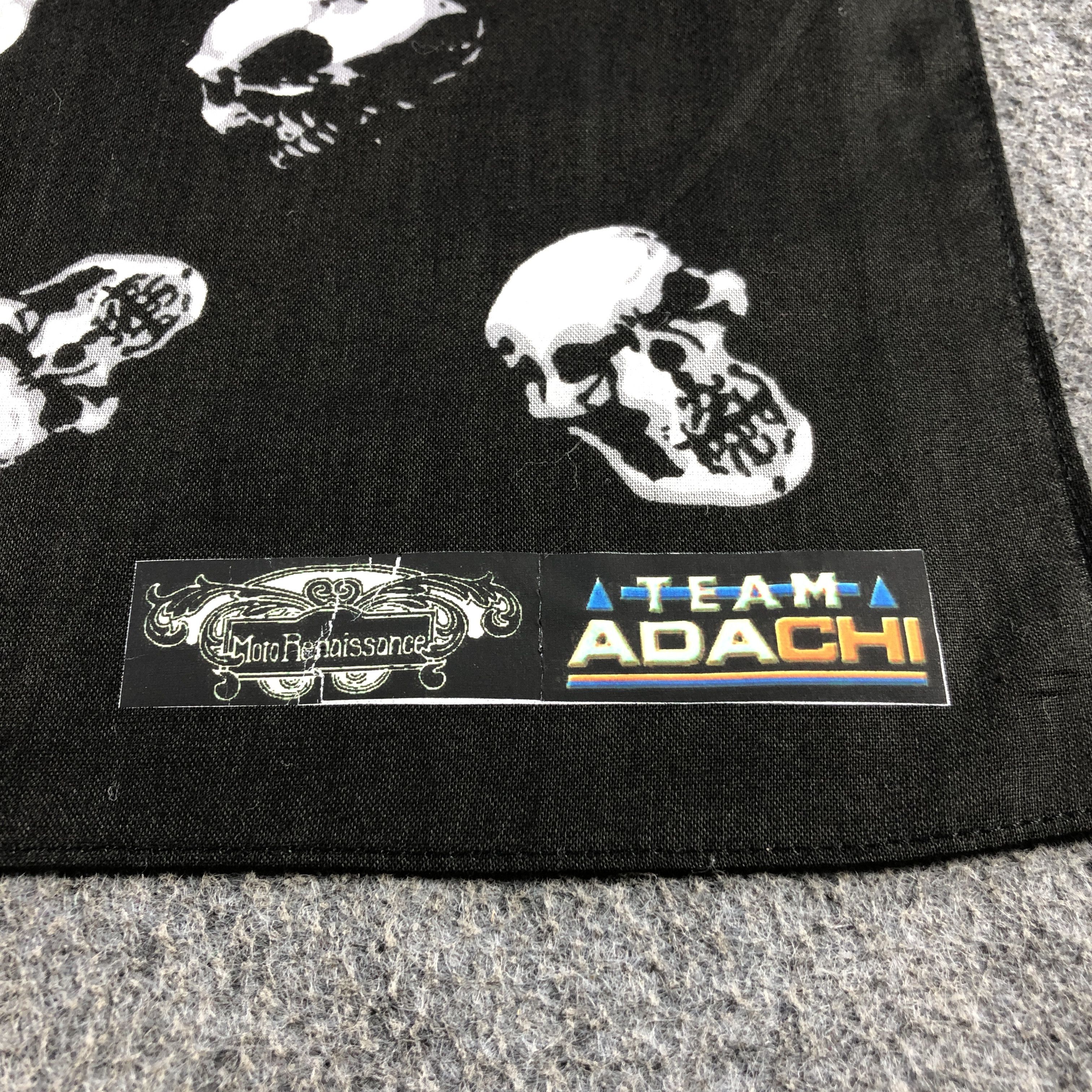 Japanese Brand × Vintage Team Adachi Skulls Bandana Neckerchief Handkerchief H2347 Size ONE SIZE - 4 Thumbnail