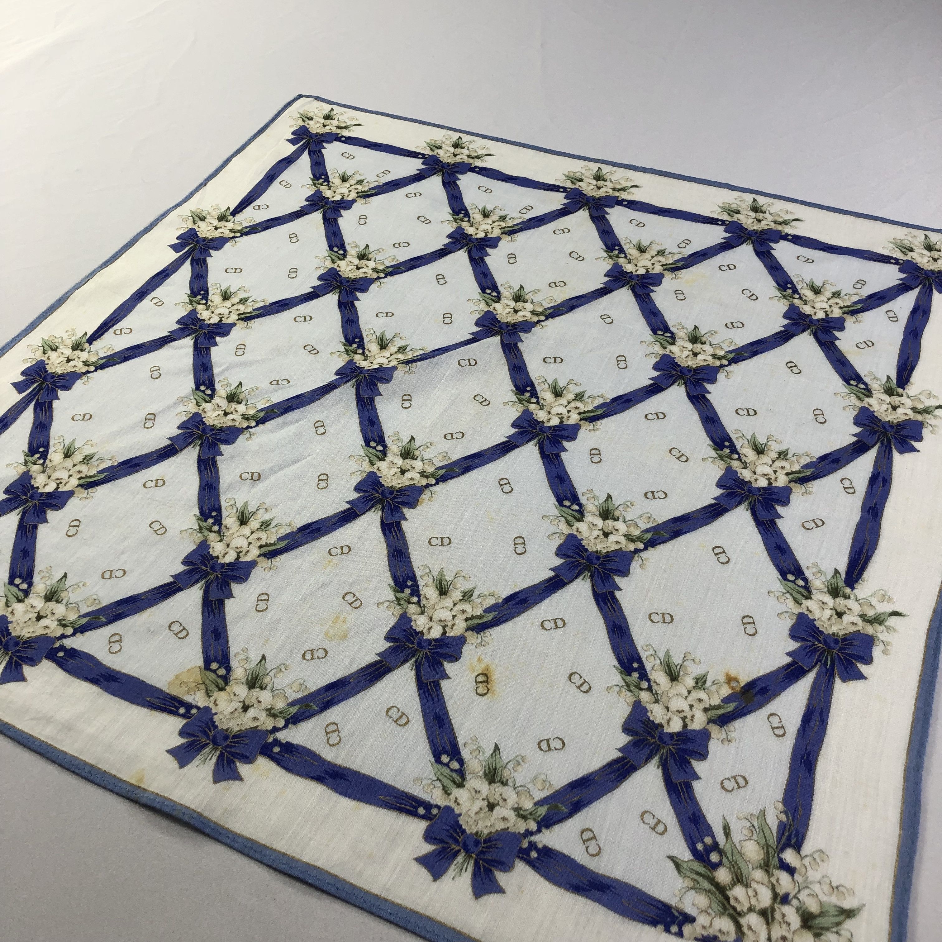 Christian Dior Monsieur Christian Dior CD Handkerchief Neckerchief Bandana H1949 Size ONE SIZE - 3 Thumbnail