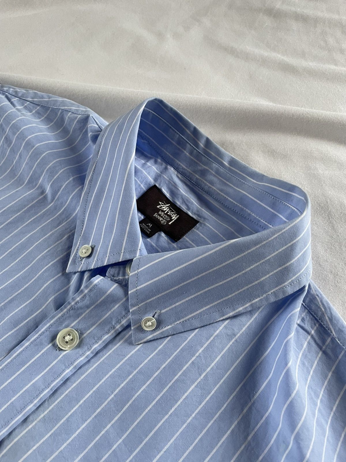 Stussy × Wales Bonner Stussy x Wales Bonner Poplin Shirt - FW25 Size 42L - 6 Thumbnail