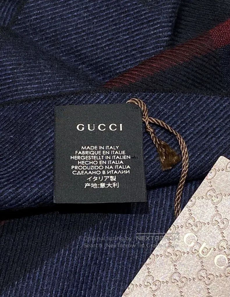 Gucci Gucci Colour-blocked wool scarf Size ONE SIZE - 4 Thumbnail