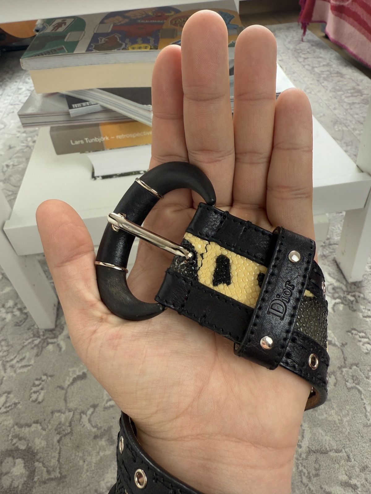 Dior × John Galliano Vintage S/S 2007 Christian dior by John Galliano leather belt Size ONE SIZE - 3 Thumbnail