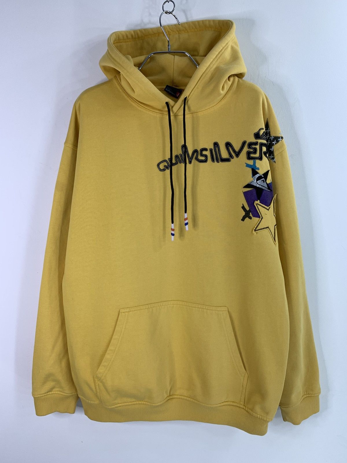 Quicksilver Vintage Quicksilver Yellow Hoodie XL Size Size US XL / EU 56 / 4 - 1 Thumbnail