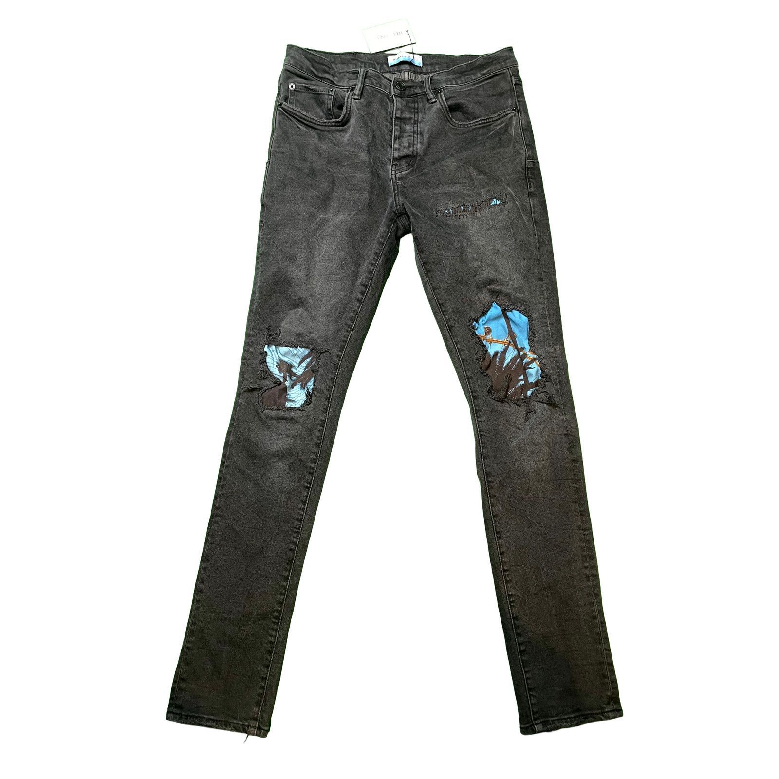 Purple Purple Sky Inn Black Blue Jeans Size US 32 / EU 48 - 1 Thumbnail