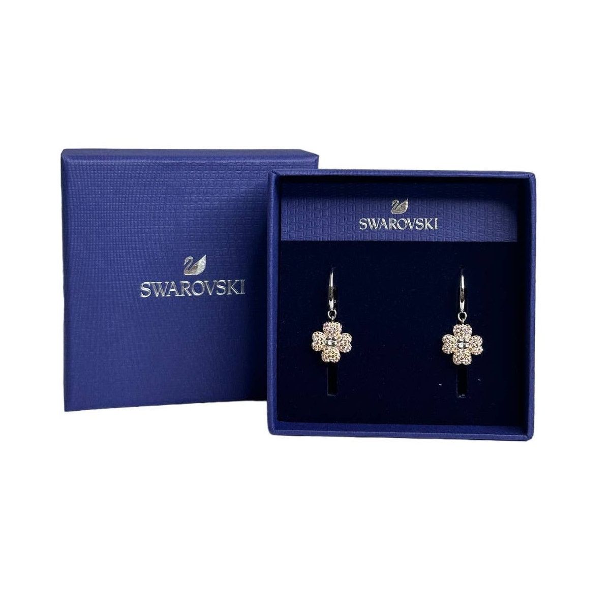 Swarovski Swarovski Latisha drop earrings Flower, Pink, Rhodium plated Size ONE SIZE - 8 Thumbnail