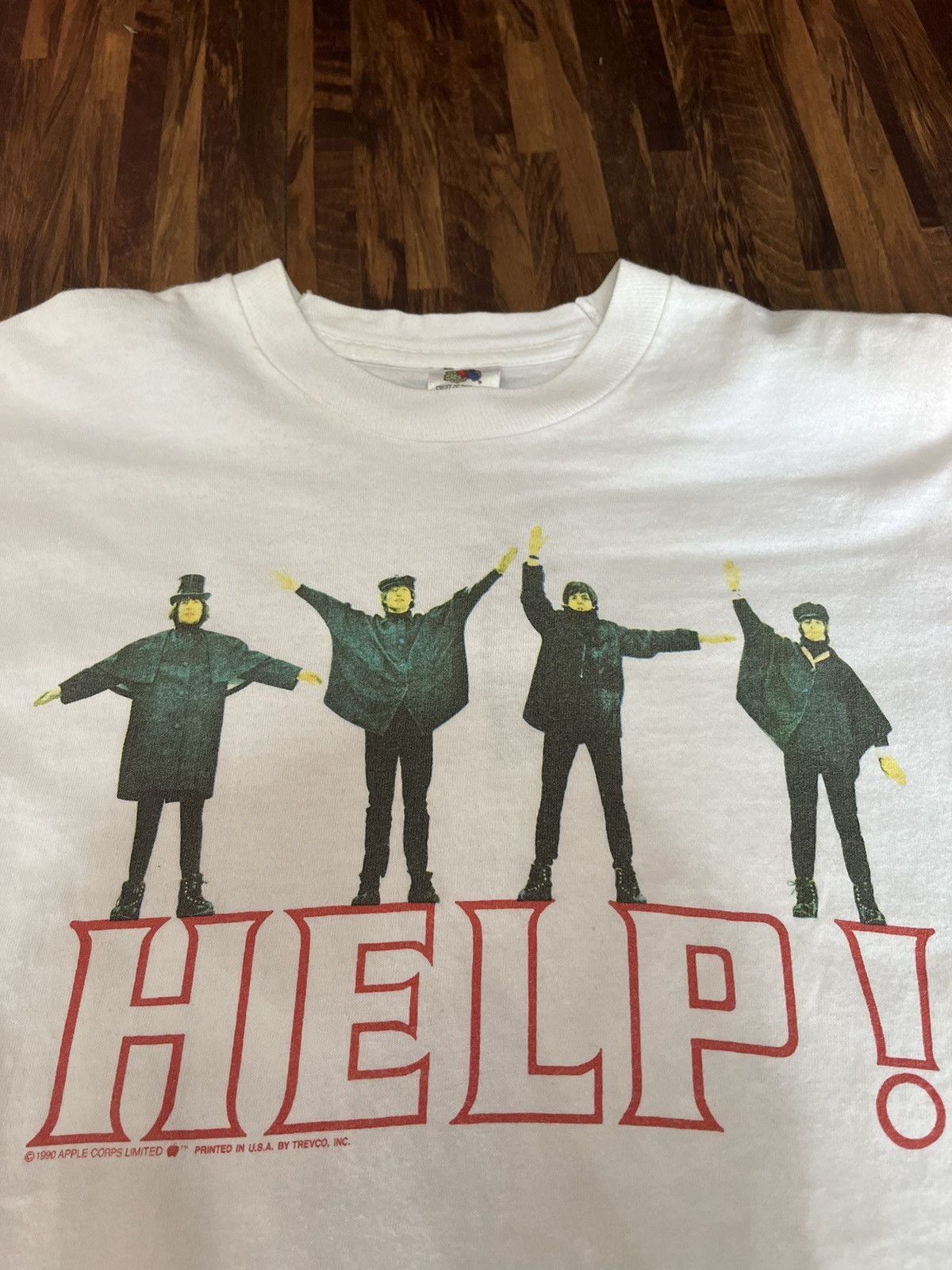 Fruit Of The Loom Vintage 90’s The Beatles HELP! Size US M / EU 48-50 / 2 - 2 Thumbnail