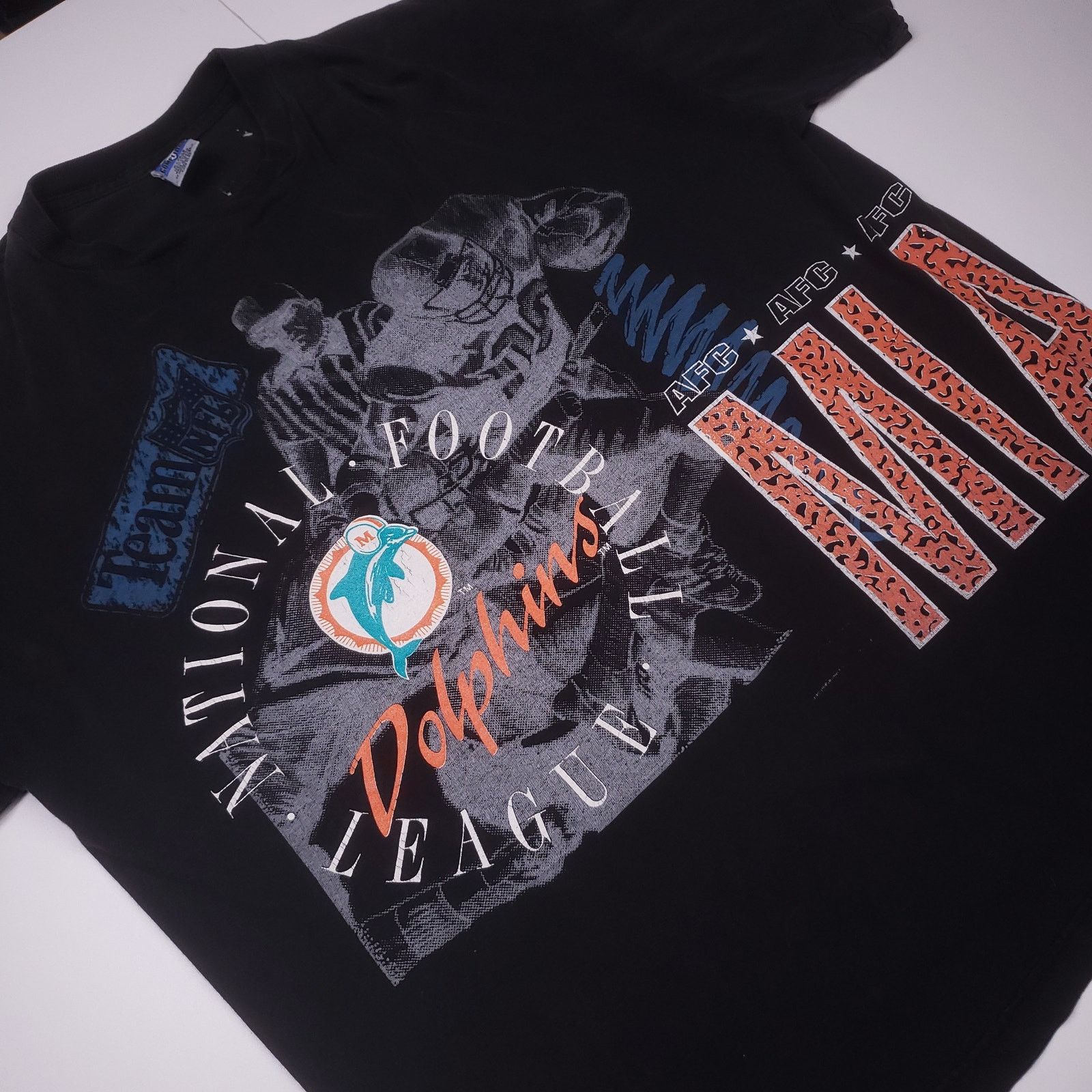 Vintage Vintage 90s Miami Dolphins NFL Football Salem Wrap Around XL Size US XL / EU 56 / 4 - 2 Thumbnail