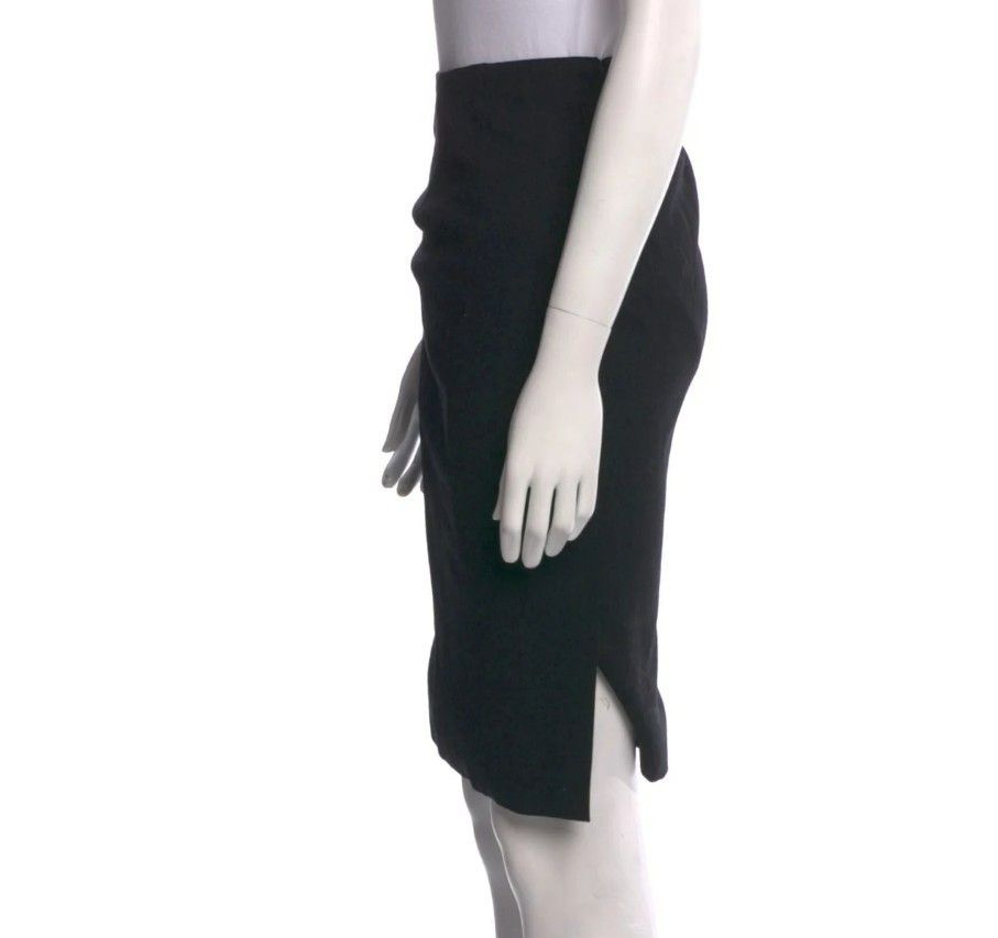 Dolce & Gabbana Dolce & Gabbana Skirt M Black Zip Acetate Wool Blend Size 30" / US 8 / IT 44 - 7 Thumbnail