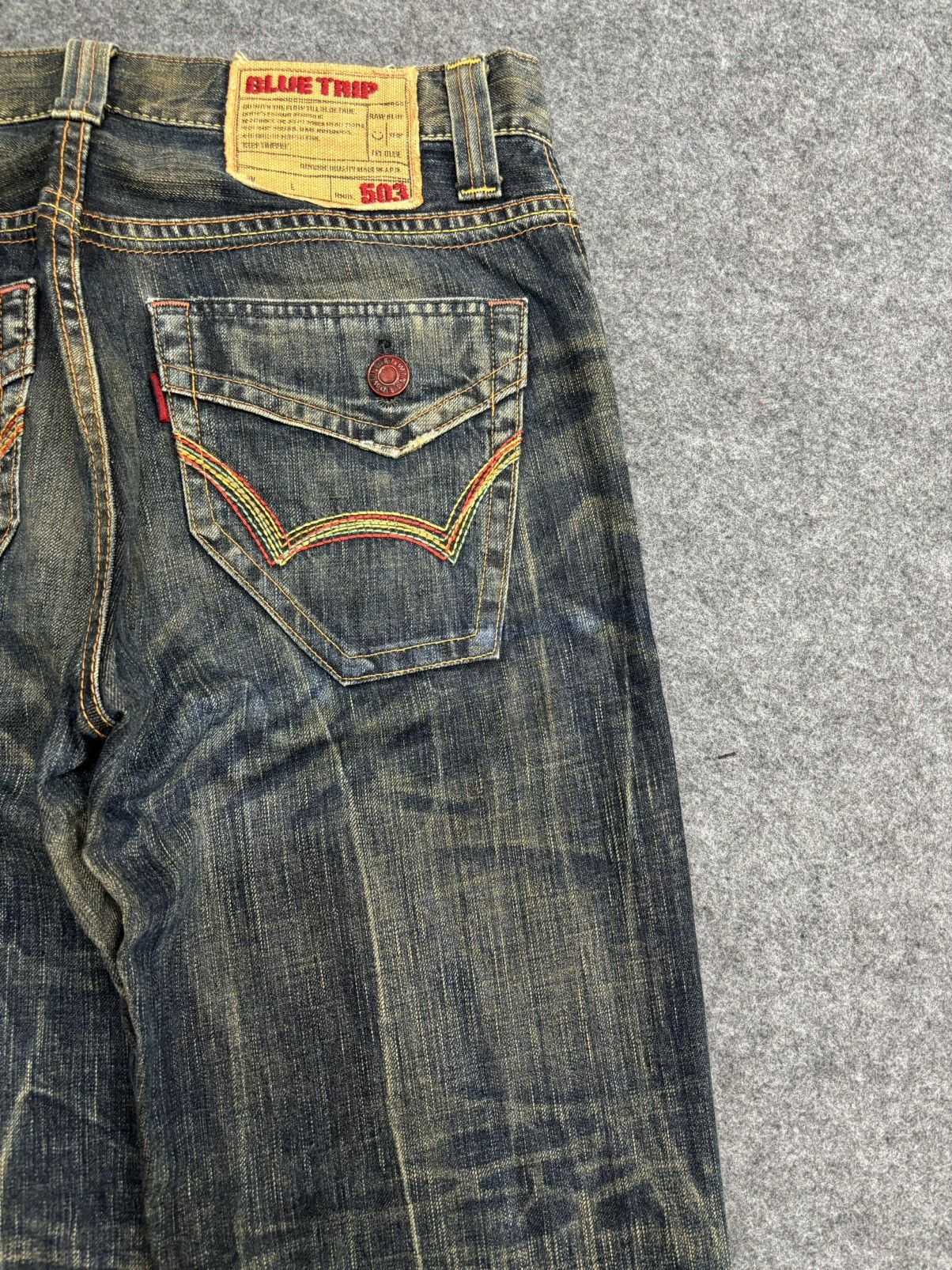 Edwin 💥Insane Raw Fades💥Edwin 503 Wide Japan Style Denim F478 Size US 33 - 14 Thumbnail