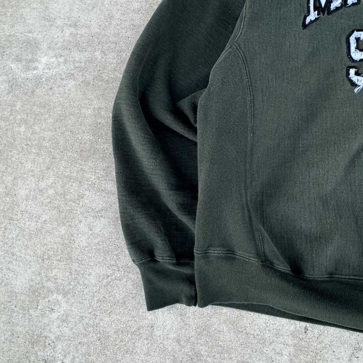Nike × Stussy Vintage 90s Earth Tone Green Michigan State Crewneck Boxy XL Size US XL / EU 56 / 4 - 6 Thumbnail