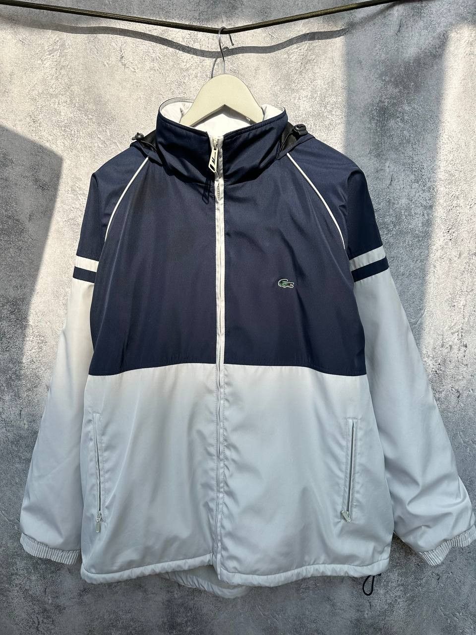 Lacoste Paris Jacket Striped Vintage 90s Hooded