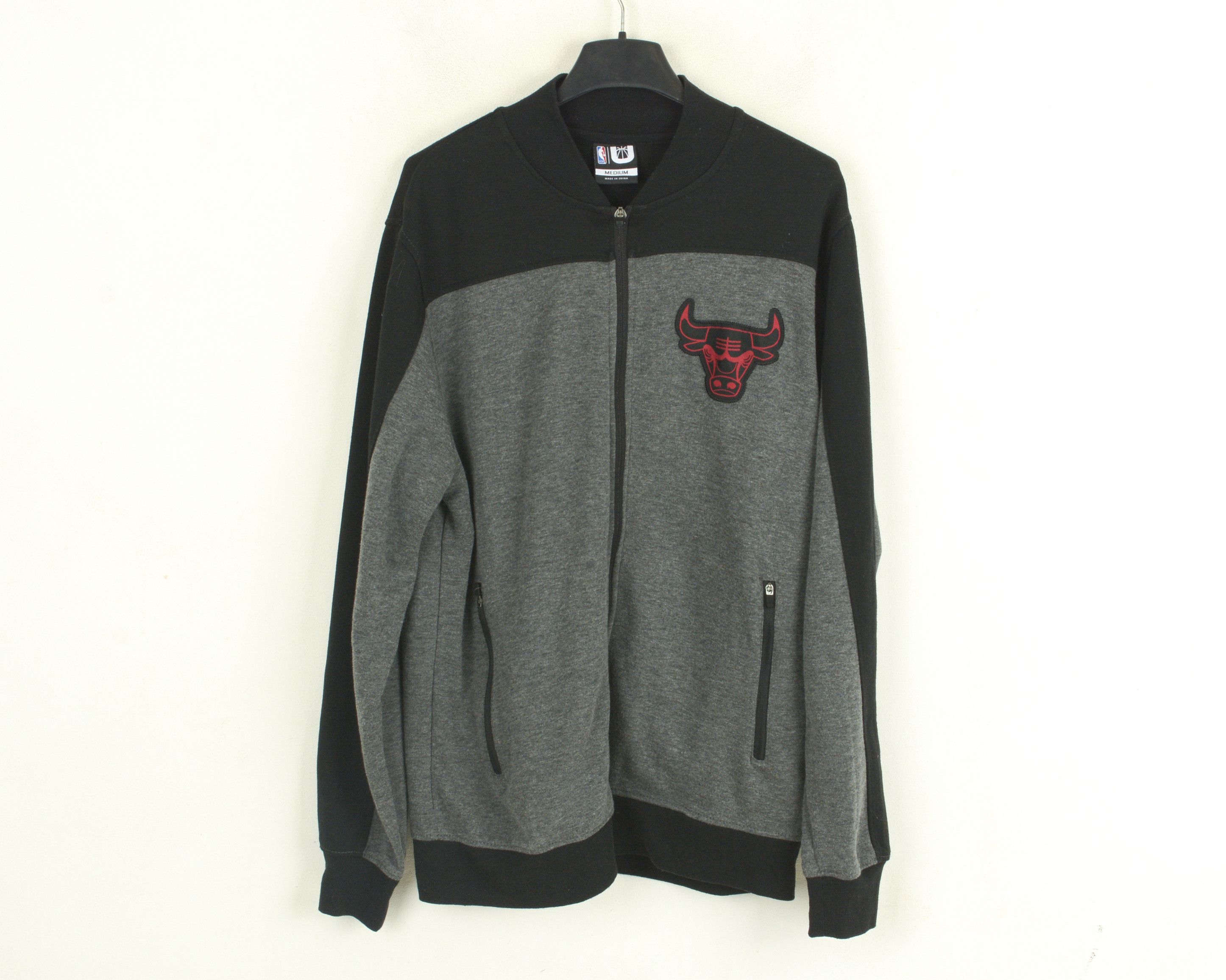 NBA Mens M Bomber Jacket Sweatshirt Jumper Grey Zip Top Size US M / EU 48-50 / 2 - 1 Thumbnail