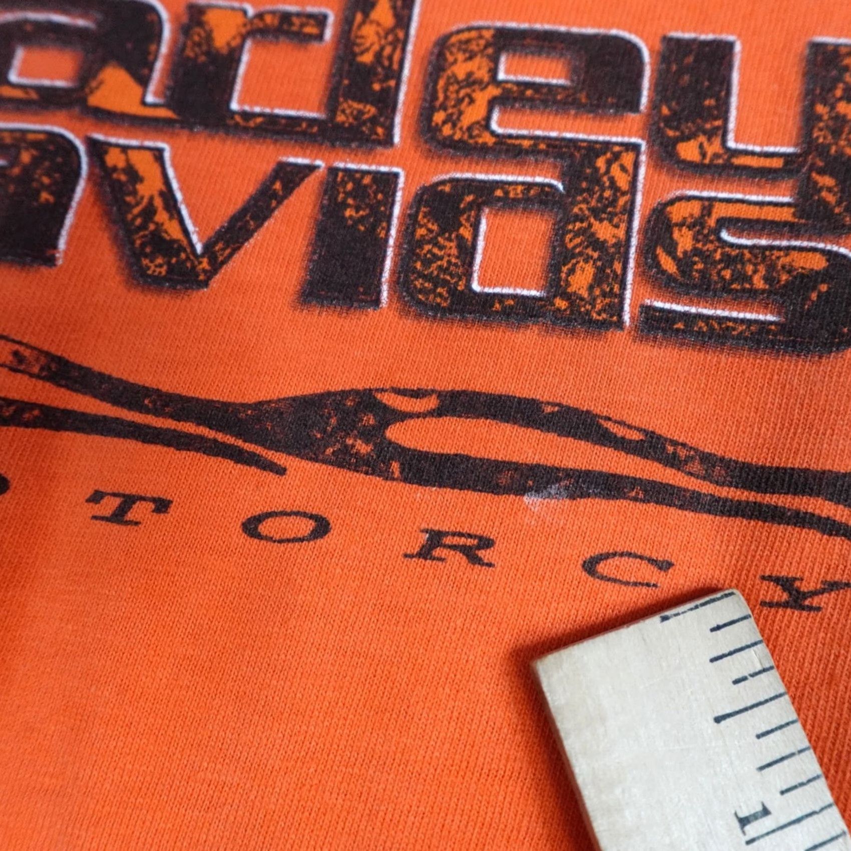 Harley Davidson VINTAGE Harley-Davidson T-shirt Long Sleeve Men's L Orange 2005 USA Size US L / EU 52-54 / 3 - 7 Thumbnail