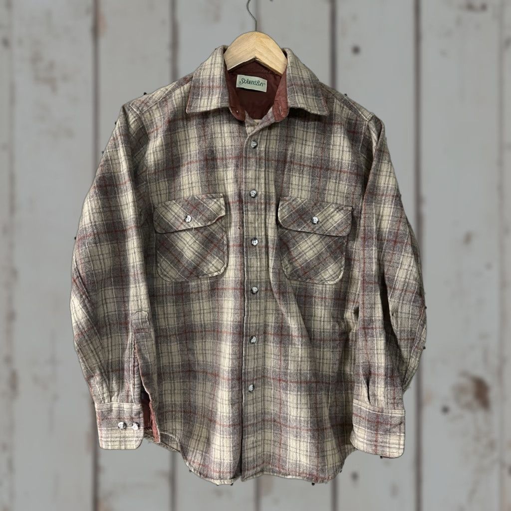 Vintage VINTAGE St. Johns Bay Men’s Wool Button-Up Shirt Plaid M Tan Brown Size US M / EU 48-50 / 2 - 1 Thumbnail