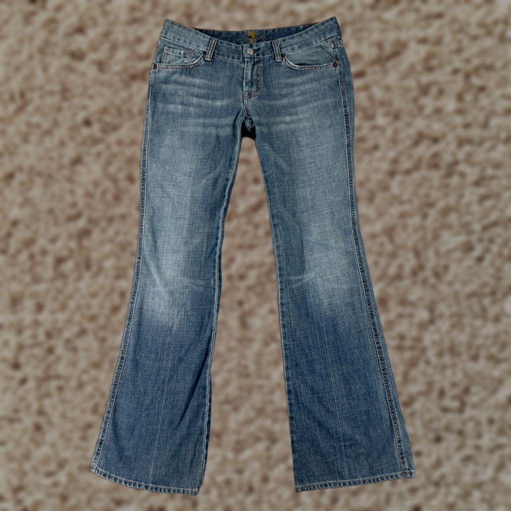 7 For All Mankind 7 For All Mankind Jeans Women 30 Blue Denim Bootcut Low Rise Embroidered Cotton Womens Jeans Bootcut 7 For All Mankind Blue Color 30s? Size 30" / US 8 / IT 44 - 1 Thumbnail