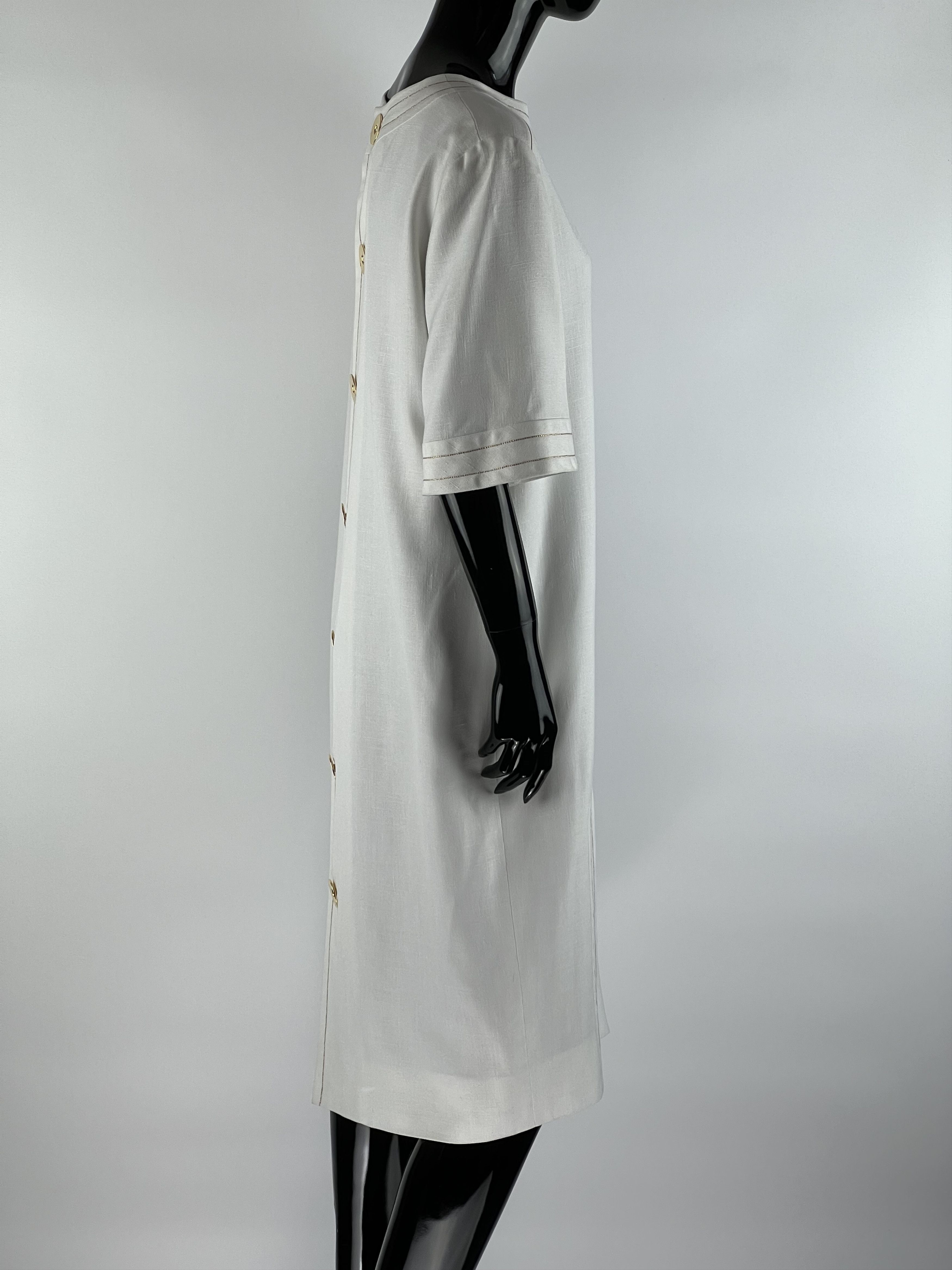 Givenchy 70s Rare VTG Givenchy Nouvelle Boutique Linen Midi Dress Size M / US 6-8 / IT 42-44 - 2 Thumbnail