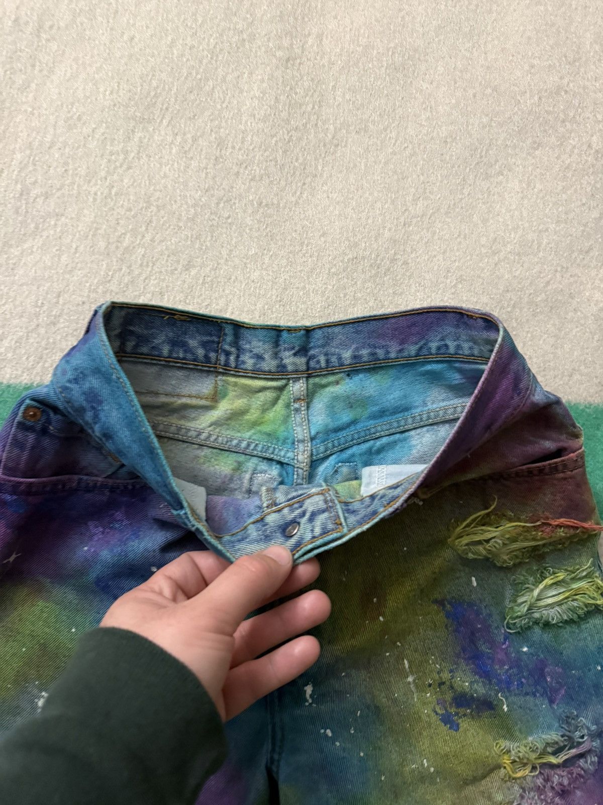 (SOUND)+(VISION) × Levi's × Levi's Vintage Clothing Vintage 90s Tie Dye Paint Splatter 550 Levi’s Jeans 28x28 Size US 28 / EU 44 - 15 Thumbnail