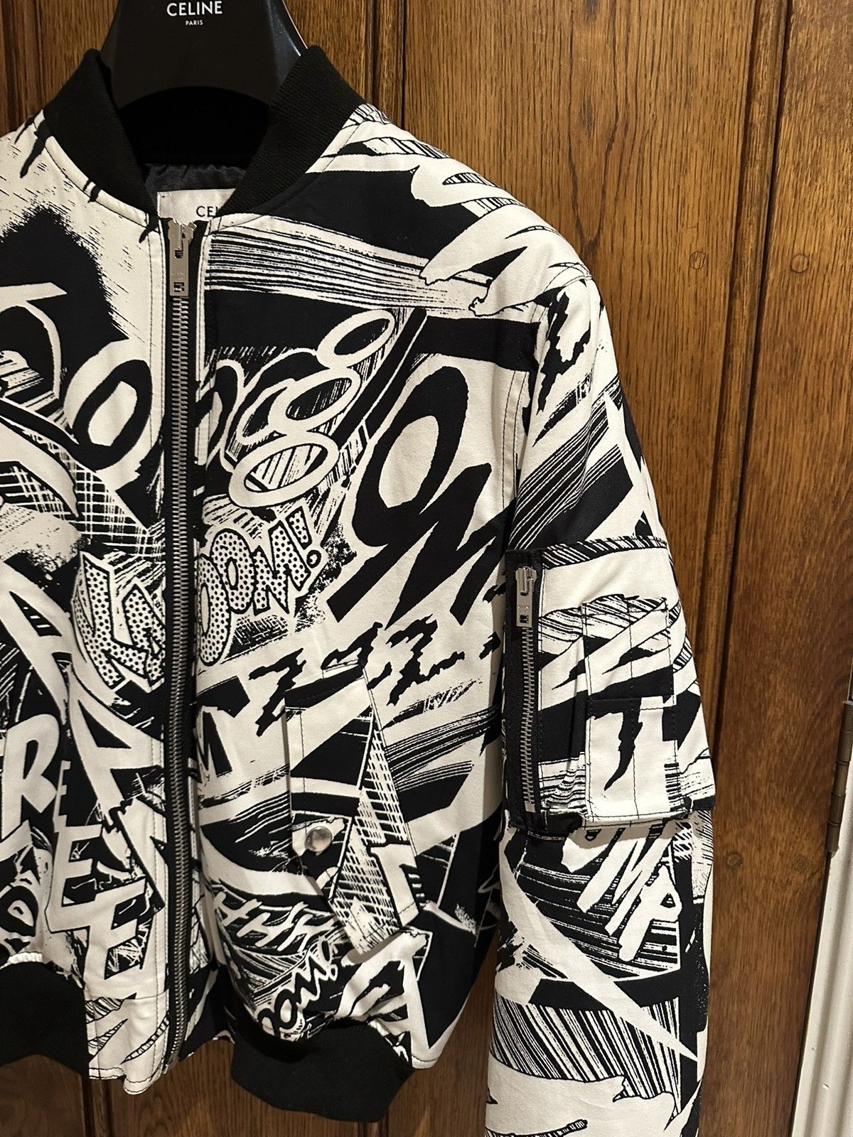 Celine SS19 Celine $3450 Marclay bomber jacket Hedi Slimane black S Size US S / EU 44-46 / 1 - 21 Thumbnail