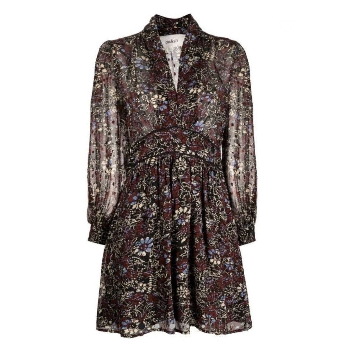 ba&sh ba&sh Giani Sheer Floral Mini dress size S C3 Size S / US 4 / IT 40 - 3 Thumbnail