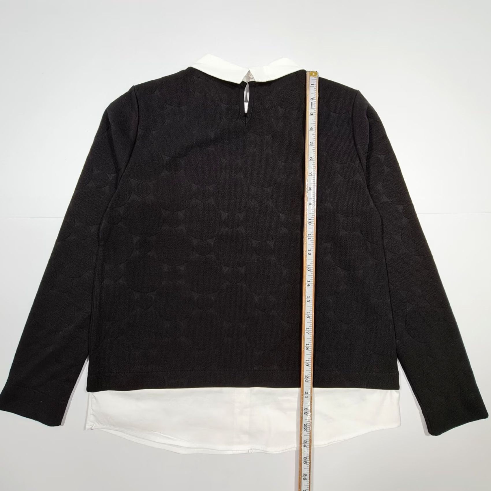 CO Betty & Co Womens Pullover Jumper Black 10 UK Collared Long Sleeve Button Jersey Top Size L / US 10 / IT 46 - 7 Thumbnail