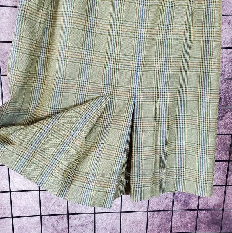 Dior Dior Green Silk Blend Plaid Skirt for Summer . Size 23" - 7 Thumbnail
