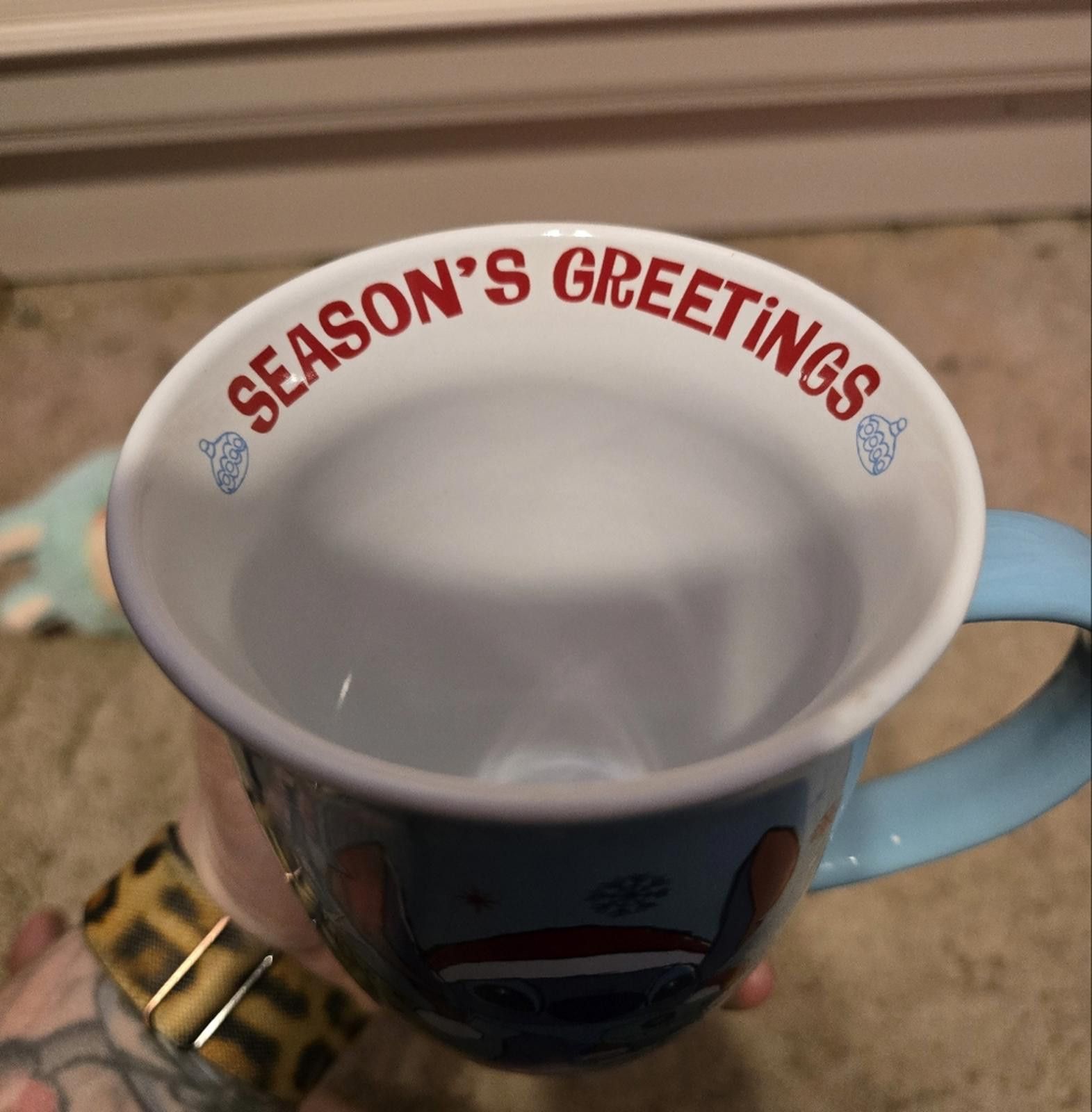Disney Disney Lilo & Stitch Season's Greetings Wide Rim Ceramic Mug Size ONE SIZE - 2 Thumbnail