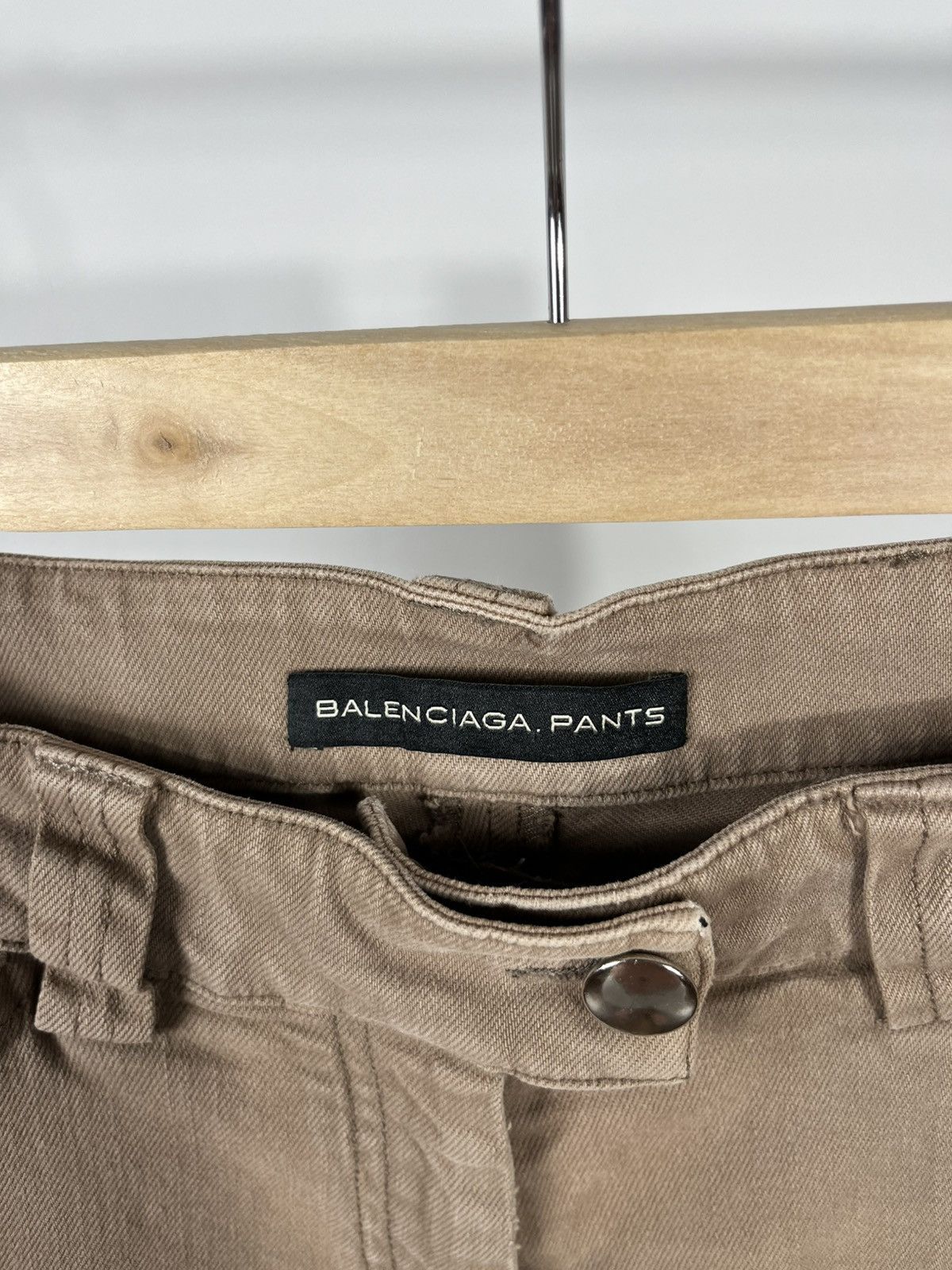 Balenciaga Balenciaga Pants Beige Slim Tapered Cotton Trousers Size 38 Size 26" / US 2 / IT 38 - 4 Thumbnail